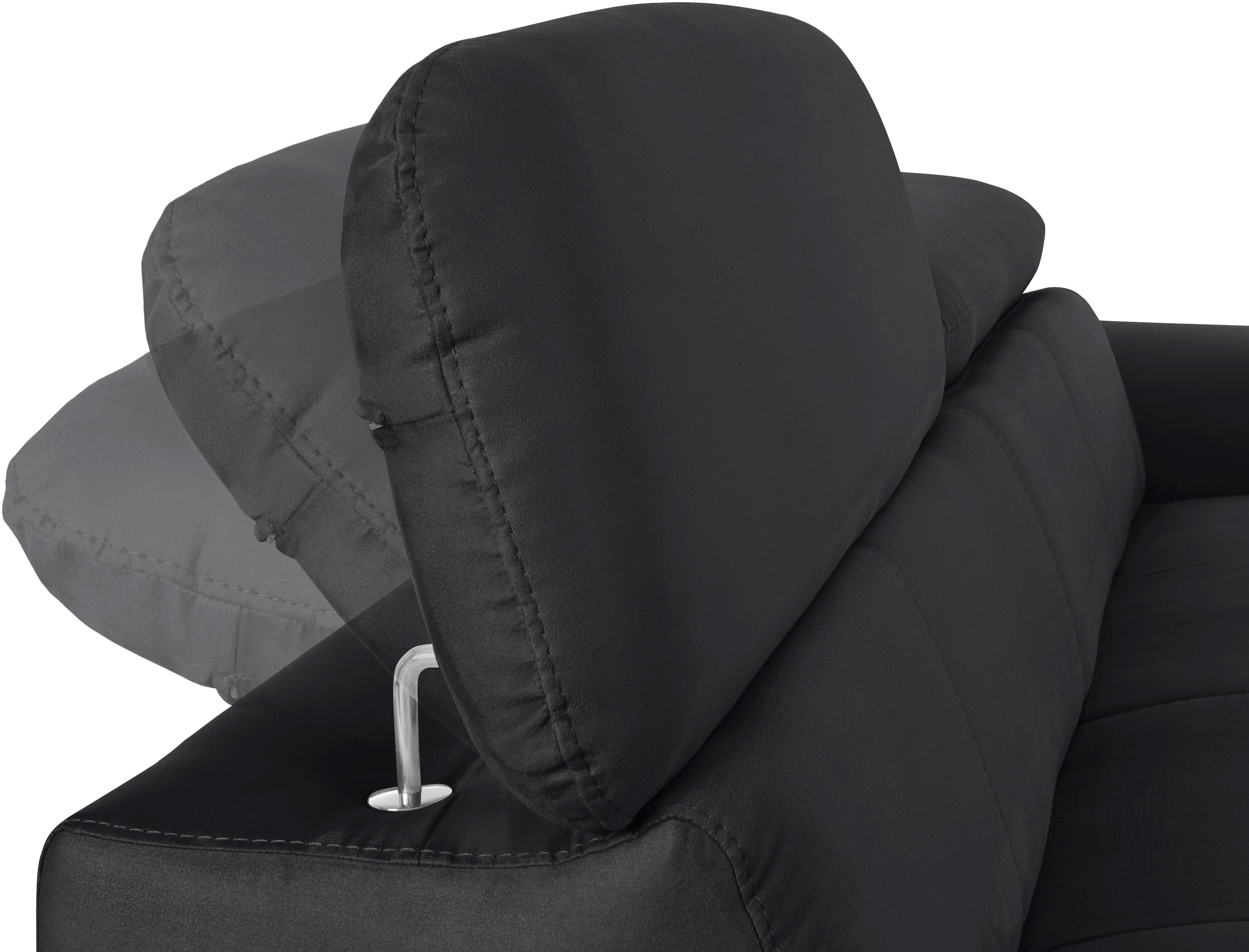 COTTA 3-Sitzer »Chef«, Big-Sofa mit Kopfteilverstellung, edle Metallkufen