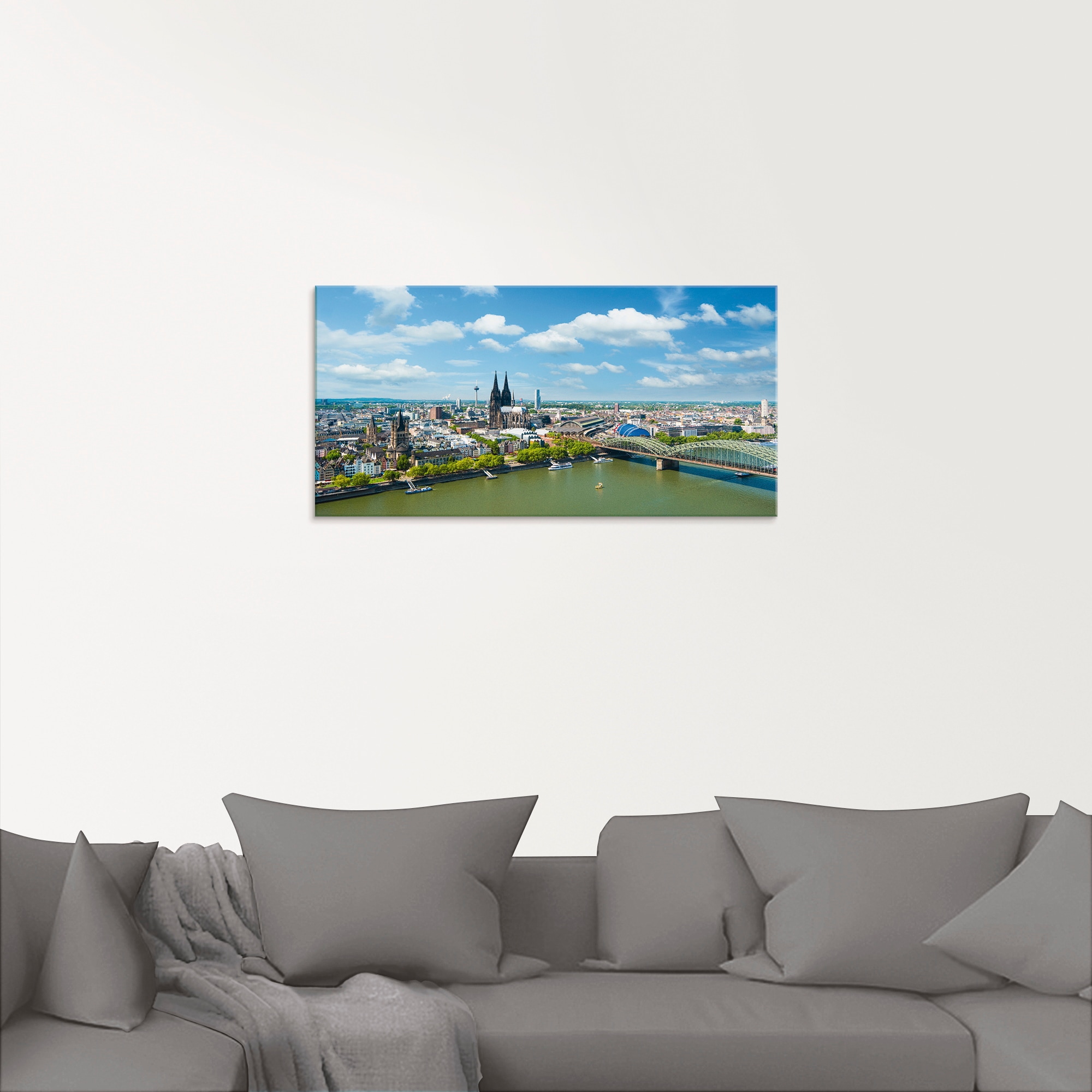 Artland Glasbild "Köln Rheinpanorama", Deutschland, (1 St.), in verschieden günstig online kaufen