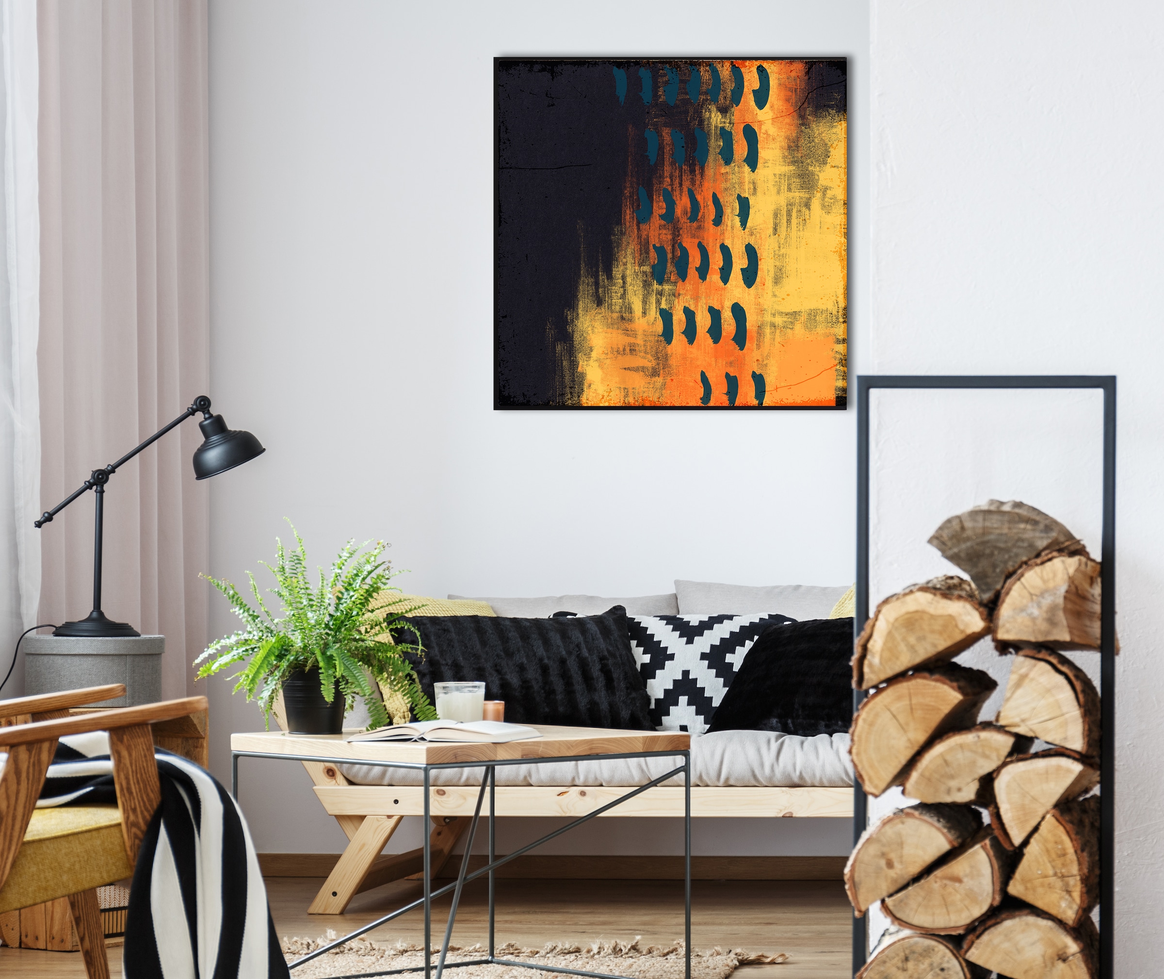 queence Leinwandbild »Abstrakt« Abstrakt   Weihnachten 1 Stk. tlg. mit eine günstig online kaufen