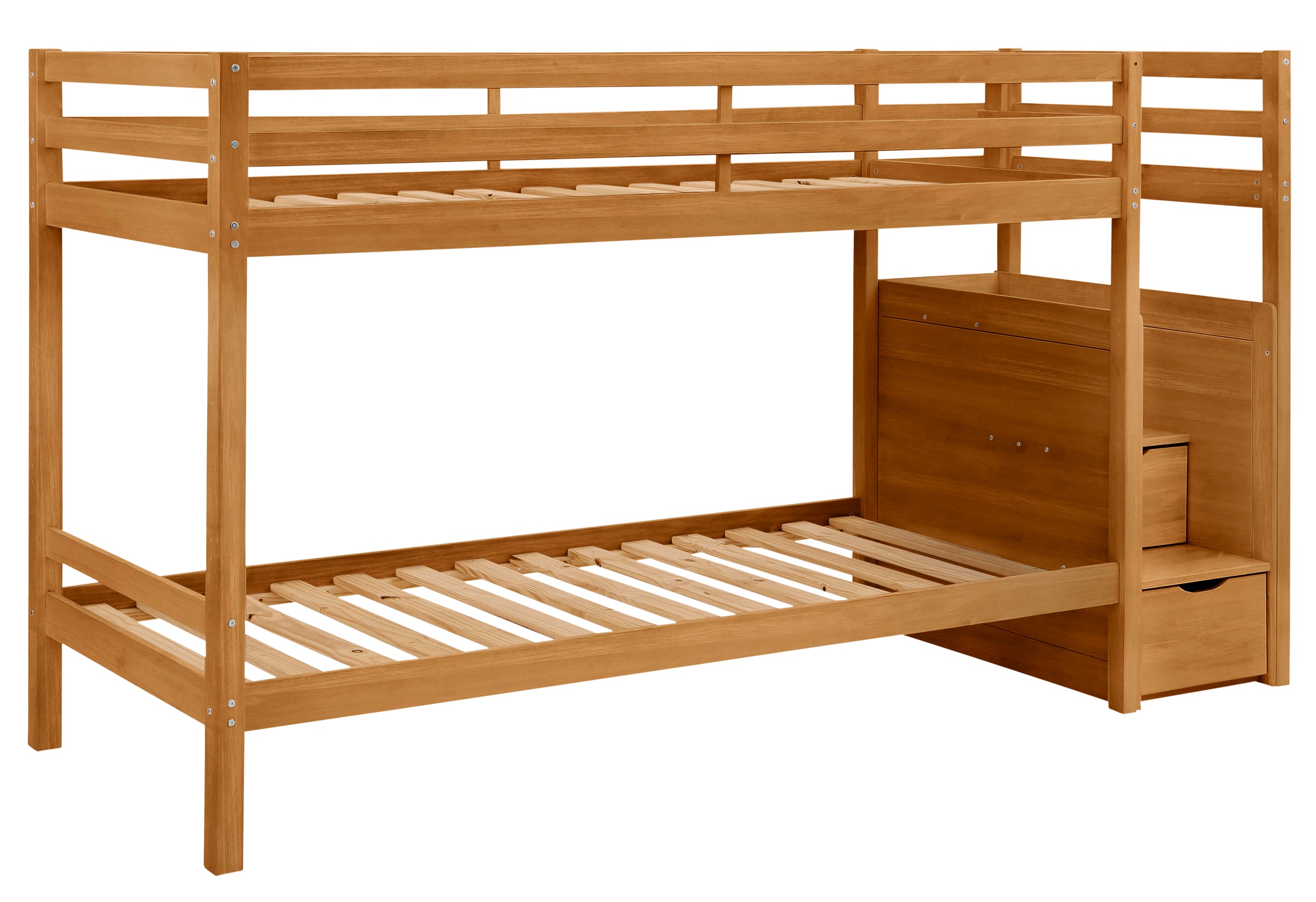 Lüttenhütt Etagenbett »Alpi, Belastbarkeit 250 KG!«, Kiefernholz, Etagenbett, inklusive Lattenrost, Liefefläche 90x200 cm
