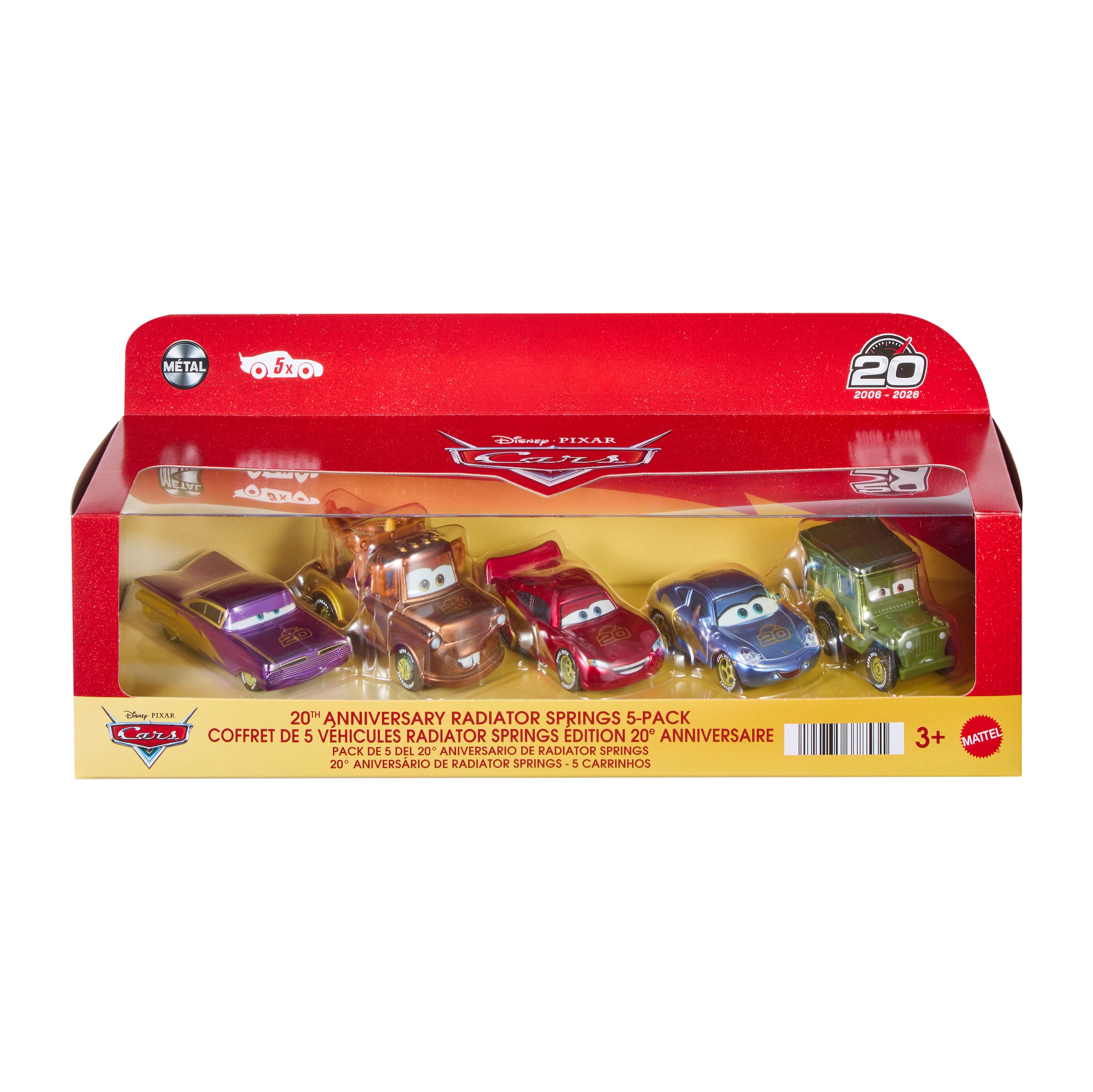 Mattel® Spielzeug-Auto »Disney Pixar Cars zum 20. Jubiläum, Die-Cast, 5er-Pack«