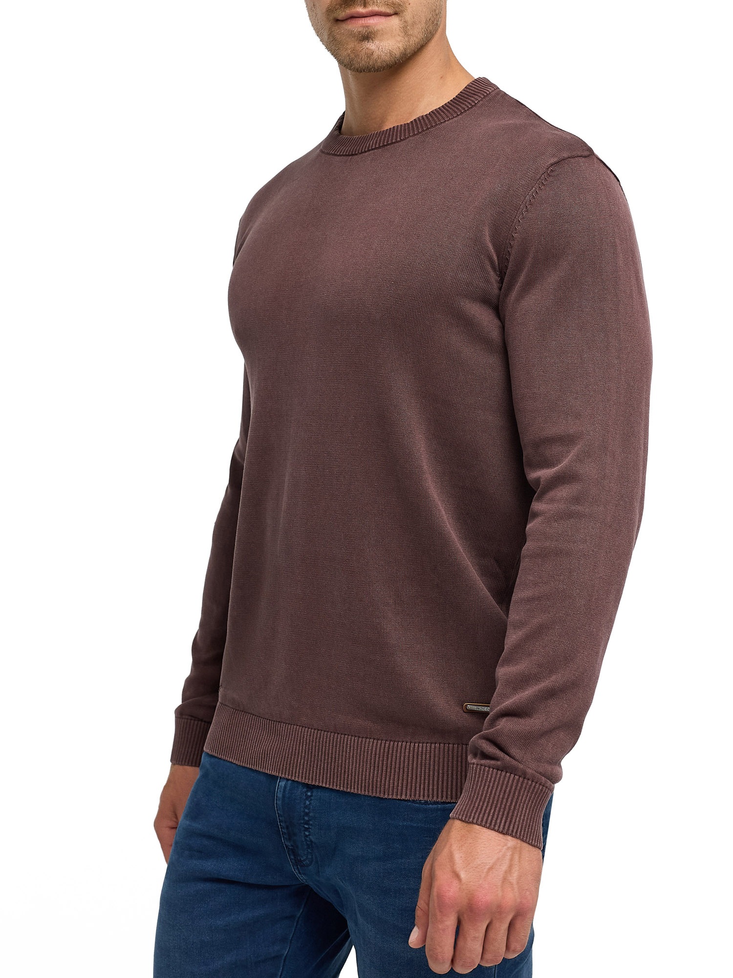 Indicode Rundhalspullover »INArkmill o-neck« Baumwolle, regular fit