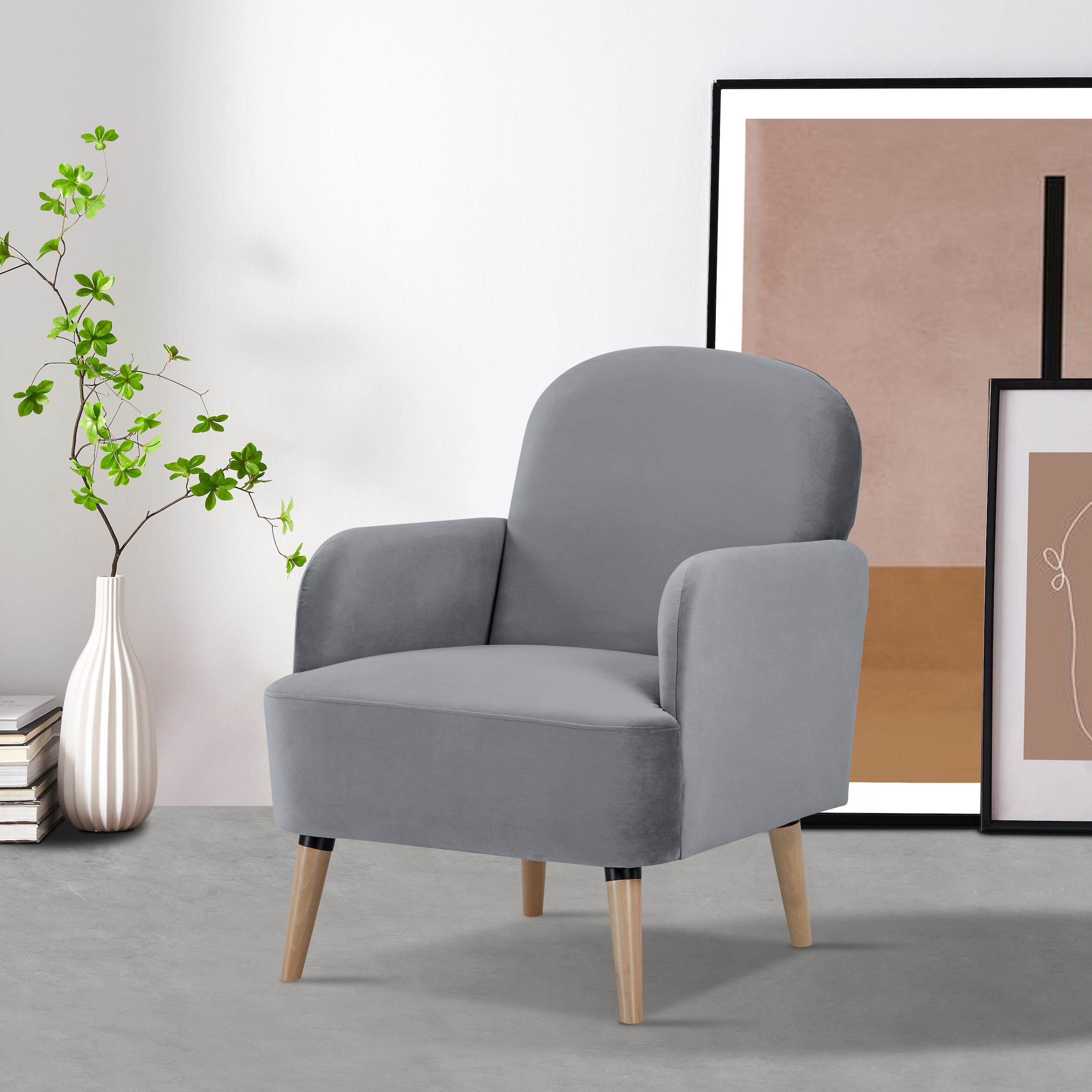 Home affaire Sessel »NAFLA, TV-Sessel in Samtvelours und Webstoff«, Relaxsessel individuell kombinierbar