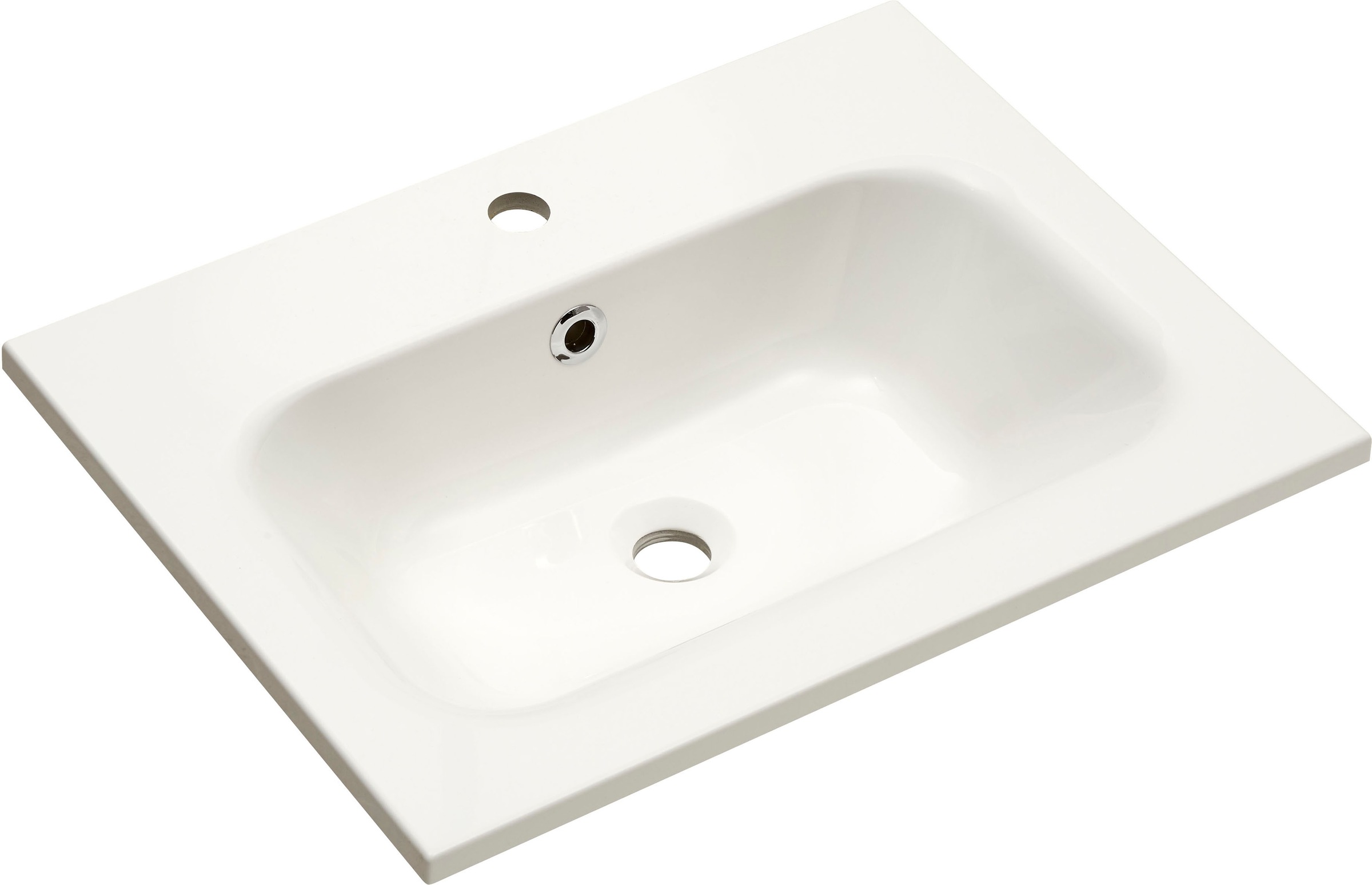 Saphir Badmöbel-Set »Quickset 2-teilig, Mineralmarmor-Waschtisch und LED-Spiegelschrank«, (2 St.), Waschplatz 61 cm breit, 4 Türen, 1 Schublade, 2 Einlegeböden, Bad-Set