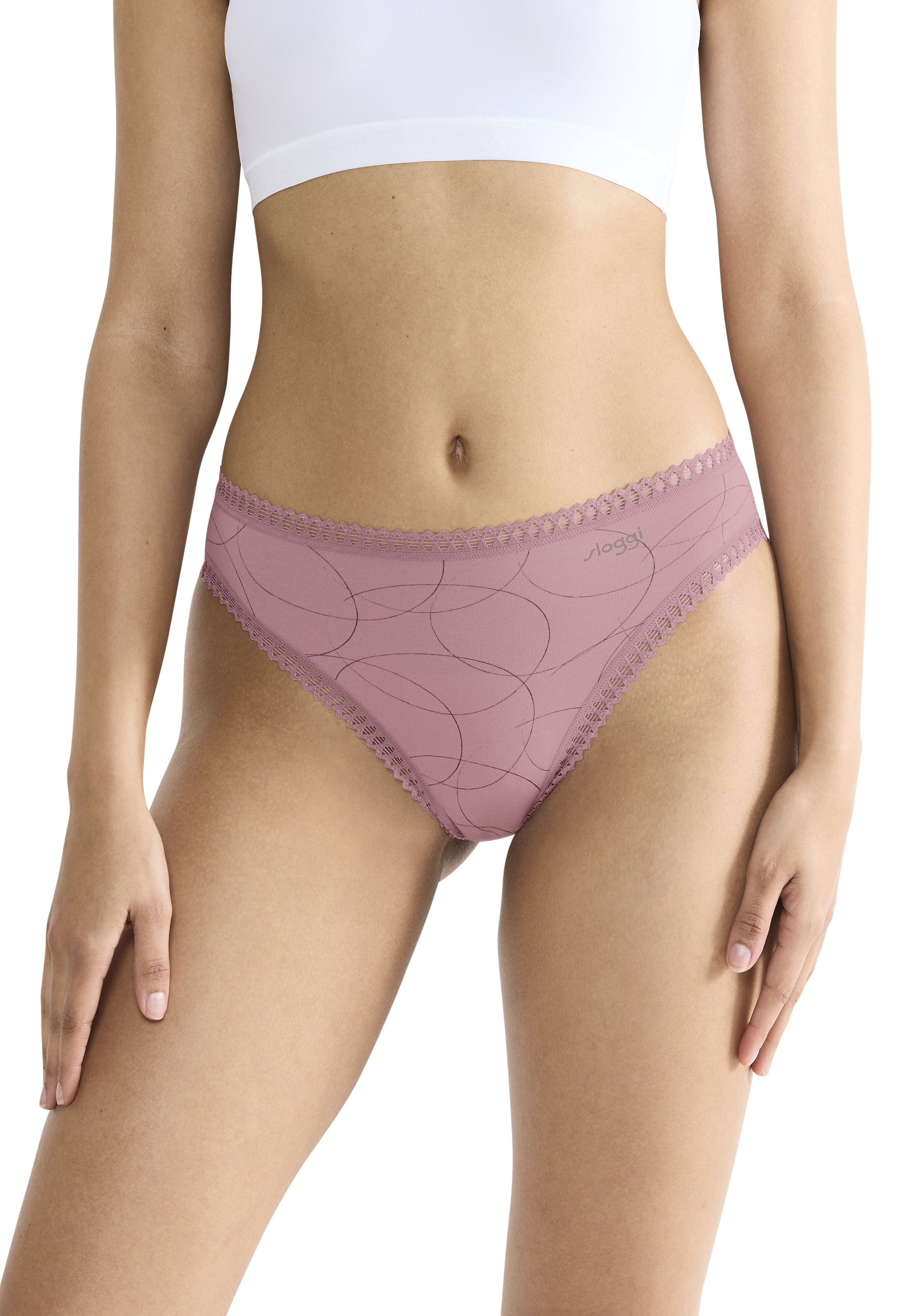 sloggi Slip »GO Crush High leg C3P«, (3er Pack), mit Spitzendetails