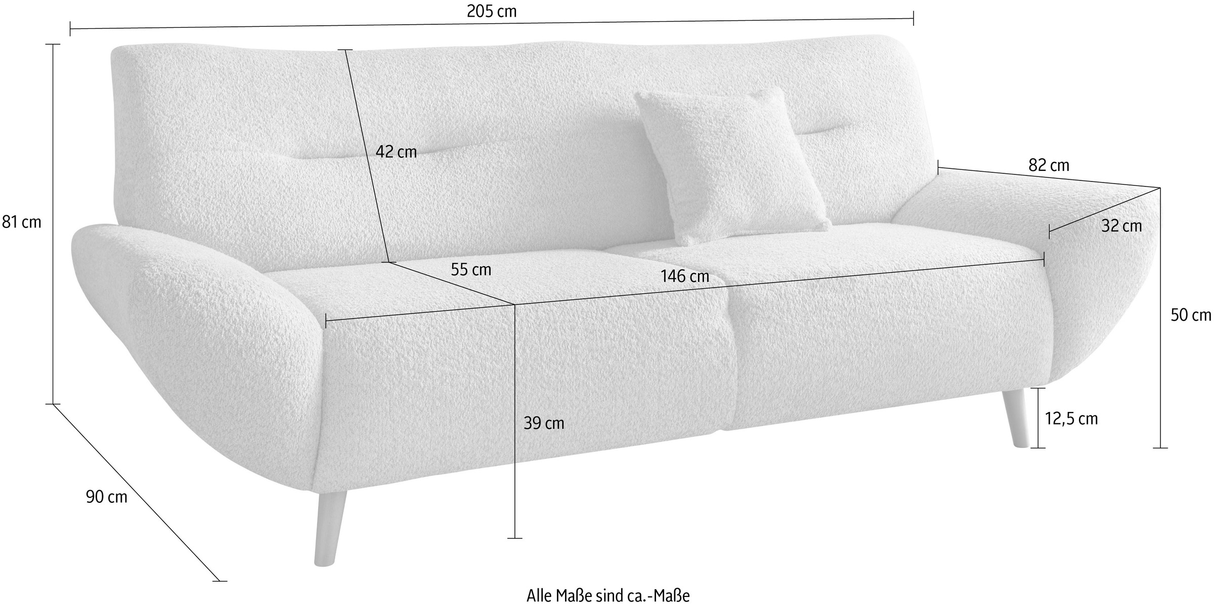 Home affaire 3-Sitzer »Drago«