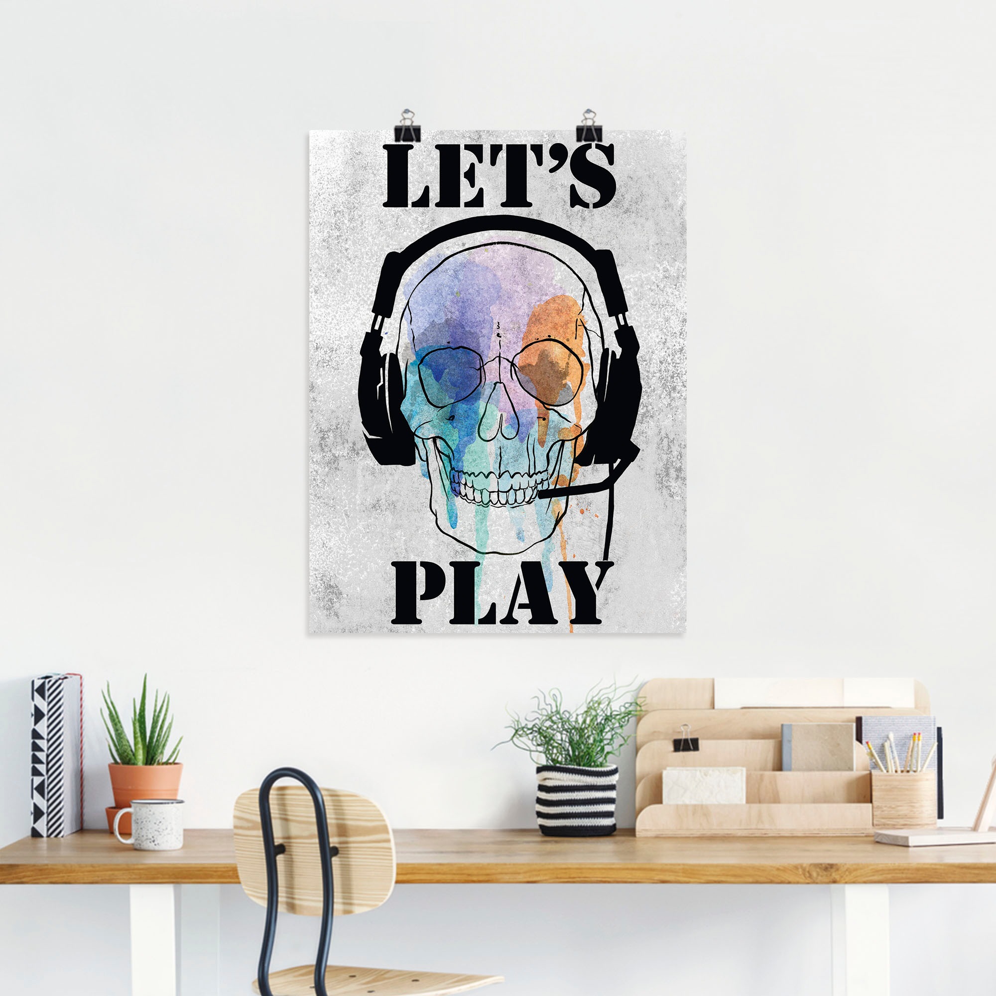 Artland Poster »Totenkopf Spiele I«, Anatomie, (1 St.), als Alubild, Leinwandbild, Wandaufkleber oder Poster in versch. Größen