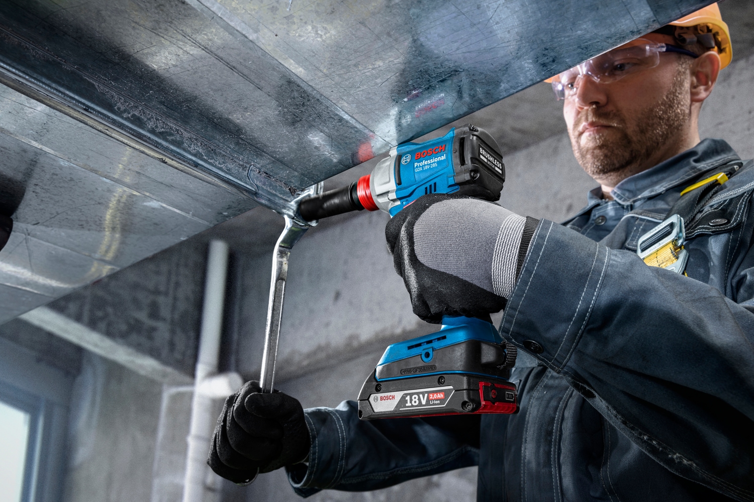 Bosch Professional Akku-Drehschlagschrauber »»GDX 18V-285««, in L-BOXX-Koffer, ohne Akku, ohne Ladegerät