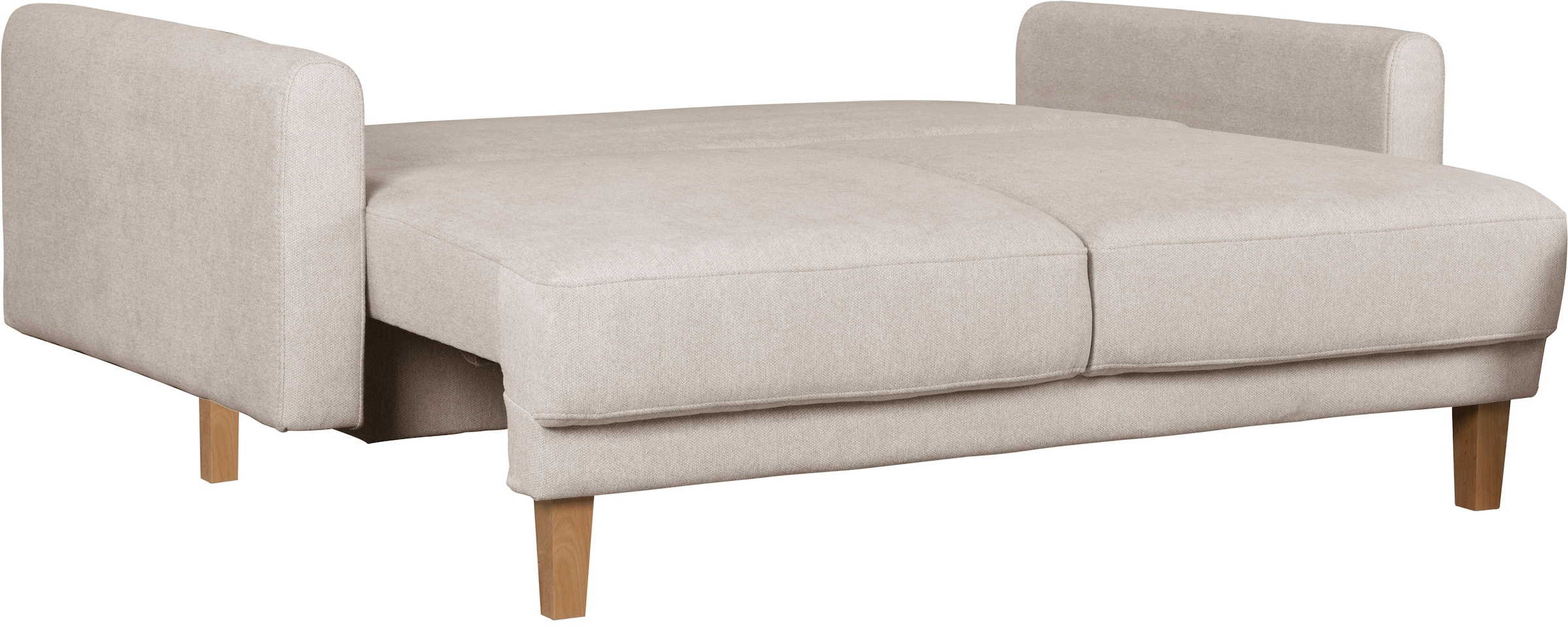 Home affaire 3-Sitzer »TRIPLO optionale Schlafsofa mit Bettkasten, Maße B/T/H: 215/100/89 cm«, Wahlweise Bettfunktion - Liegefläche 145x191 cm, Rücken-, Zierkissen