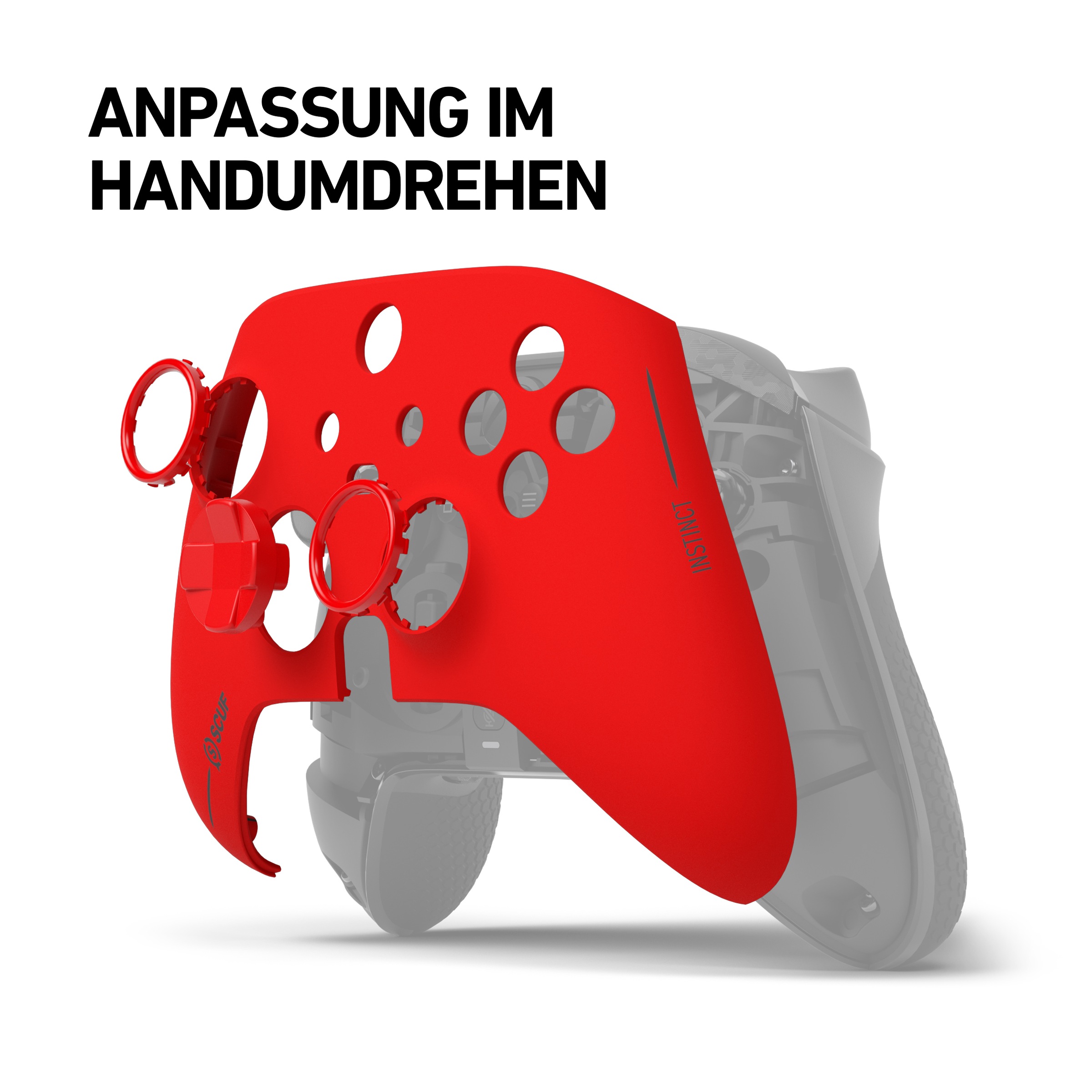 SCUF Gaming Zubehor für Xbox Contoller »Instinct Faceplate Kit - Red FP, Red Ring, Red Hybrid D-Pad«