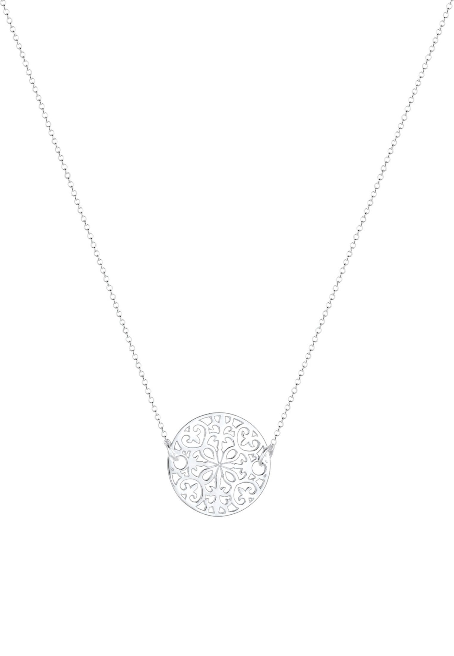 Elli Kette mit Anhänger »Ornament Münze 925 Sterling Silber«