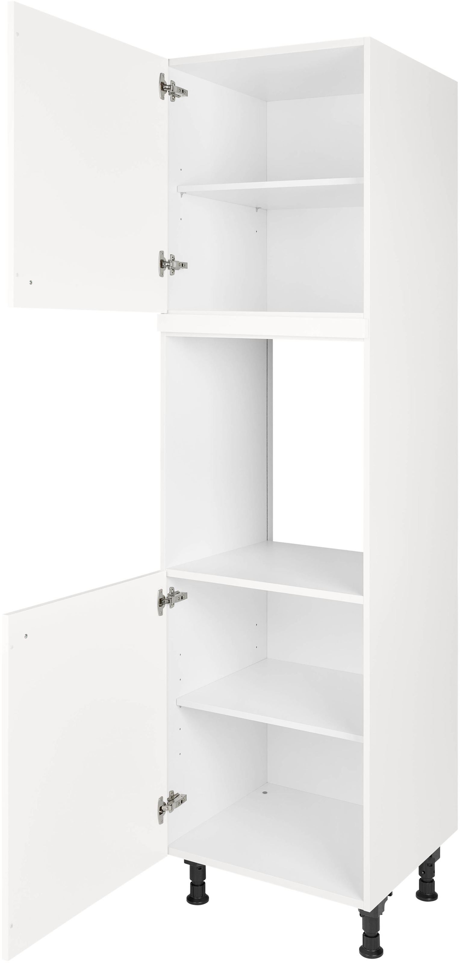 nobilia® Backofenumbauschrank »"Cascada", Ausrichtung wählbar, mit zwei zusätzlichen Türen,« vormontiert, Breite/Höhe: 60/167,8 cm