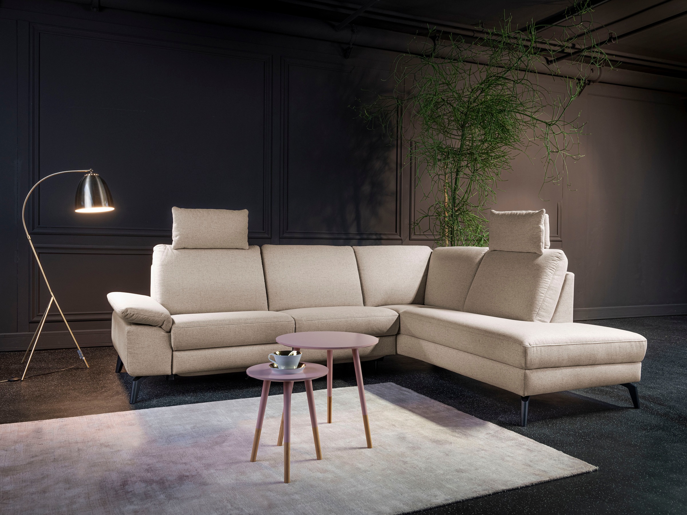 alina Ecksofa, inkl. Kopfstützen, wahlweise mit Relaxfunktion, Breite: 267 cm