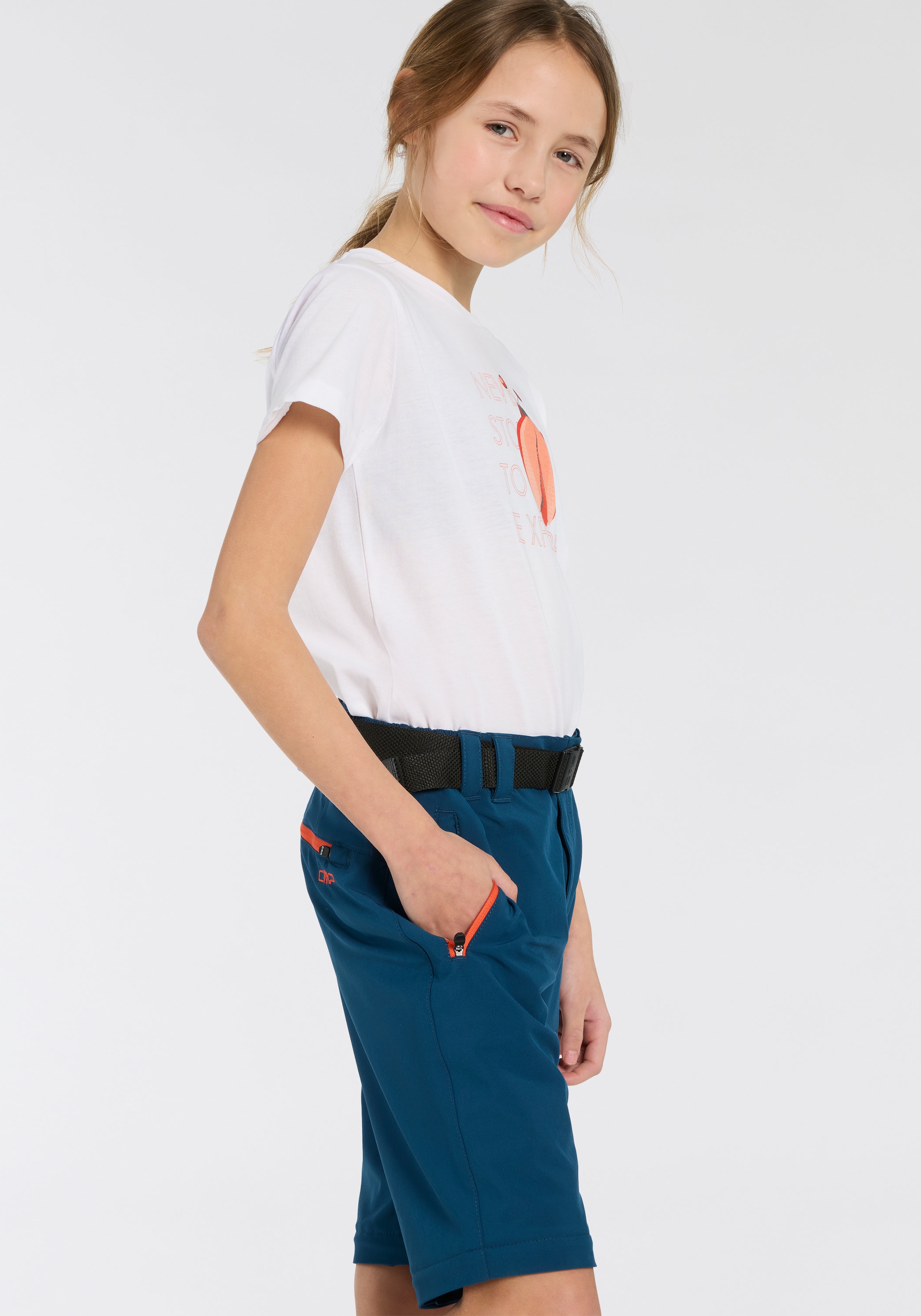 CMP Zip-off-Hose »KID ZIP-OFF-PANT«, (Set, 1 tlg., mit Gürtel), Elastisch & Atmungsaktiv & Schnell trocknend & für Kinder