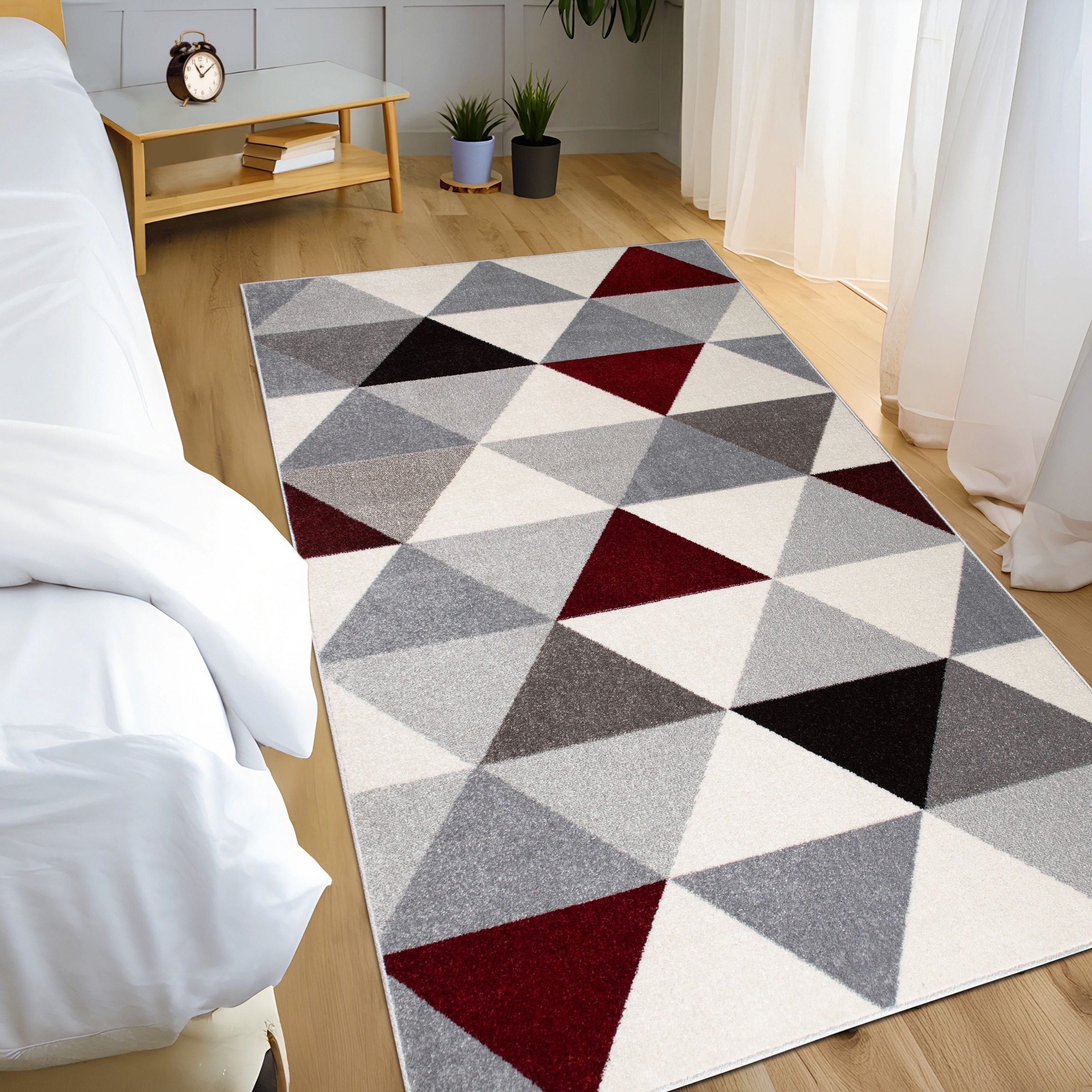 my home Teppich »Berlad Geo«, rechteckig, 9 mm Höhe, mit besonders weichem Flor, Kurzflor, modernes geometrisches Design