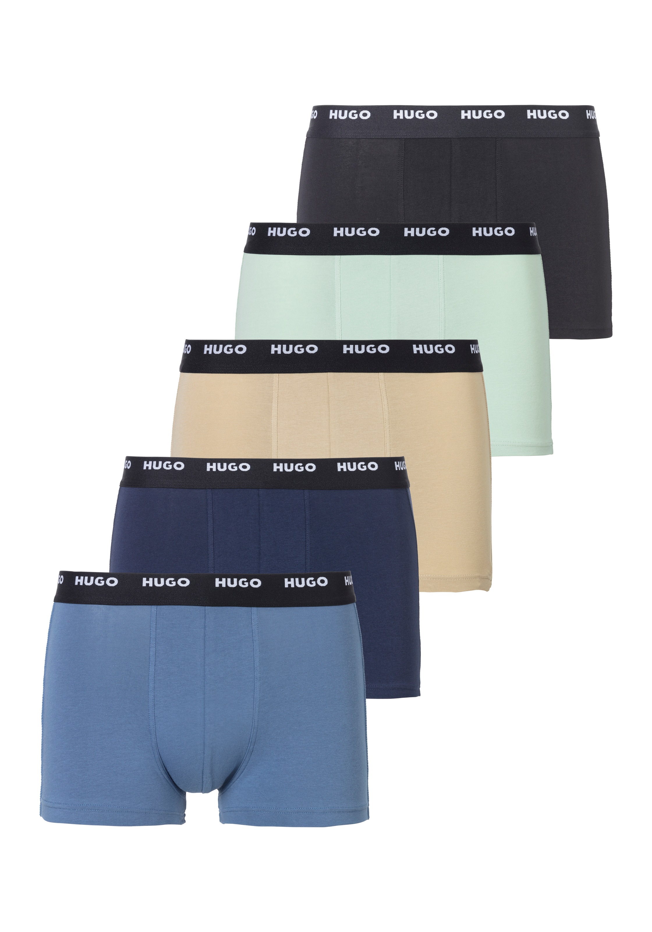 HUGO Underwear Trunk »TRUNK FIVE PACK«, (Packung, 5 St., 5er Pack), mit HUGO Logo-Elastikbund