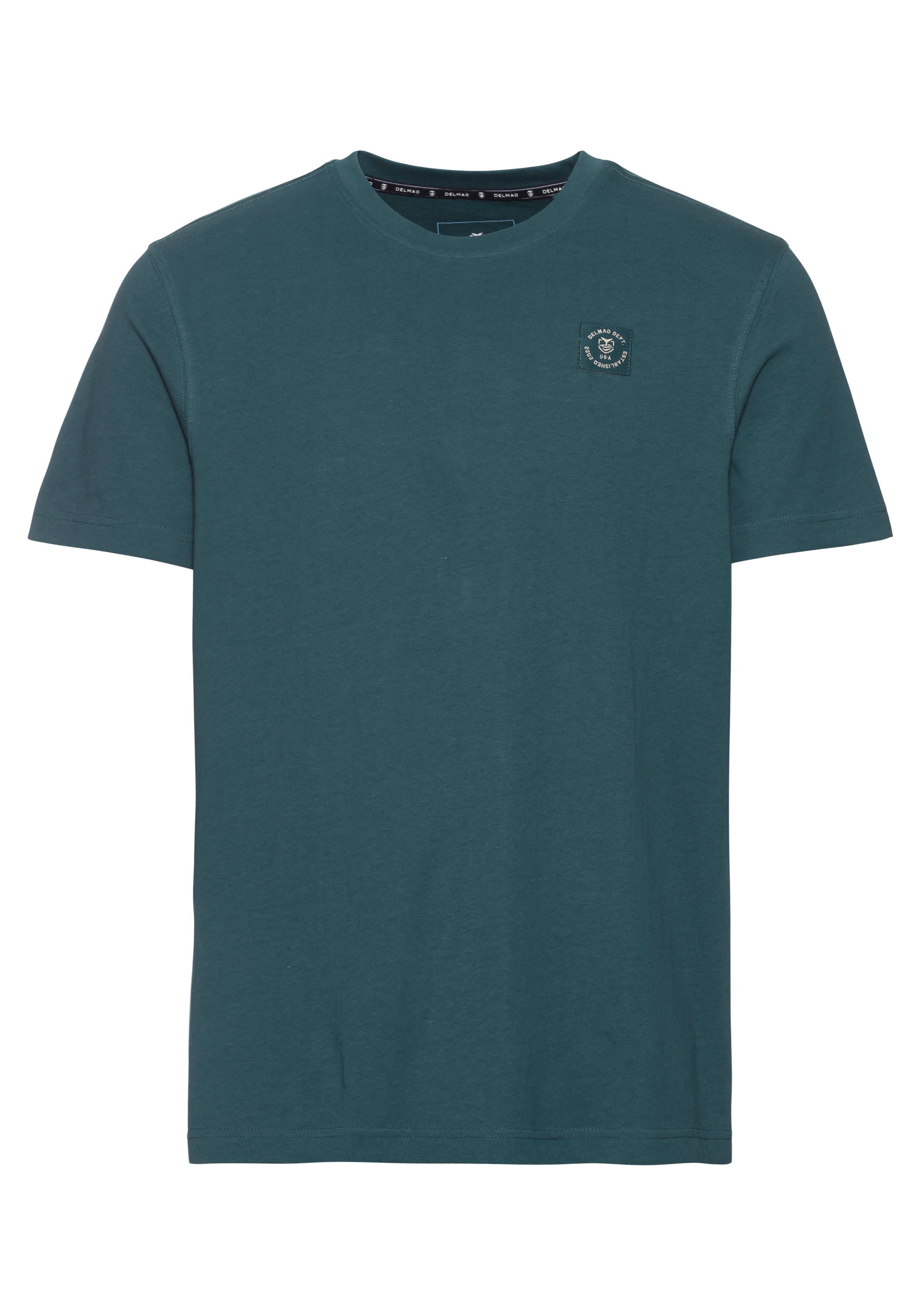 DELMAO Rundhalsshirt Kurzarm,  Regular Fit,  basic,  aus 100% Baumwolle