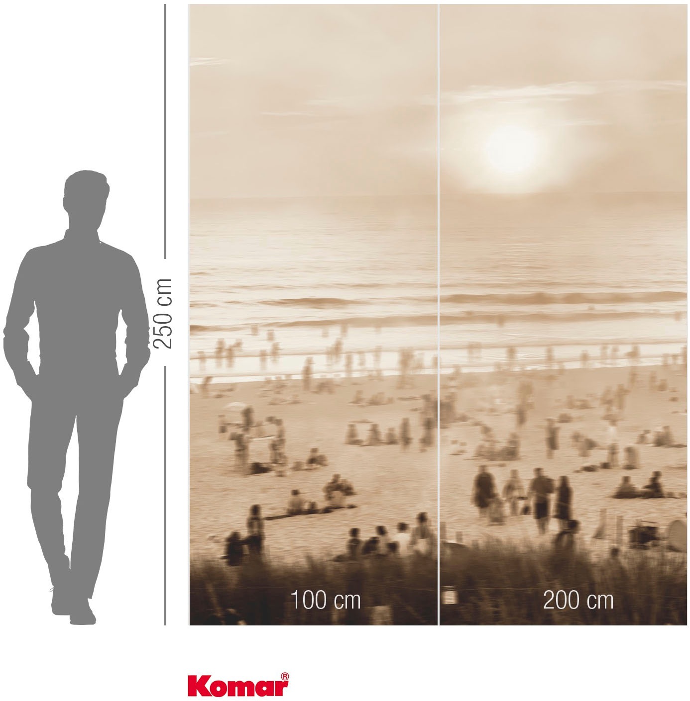 Komar Fototapete »Digitaldruck Vlies Fototapete - L'heure dorée - Größe 200 x 250 cm« Motiv | bedruckt glatt