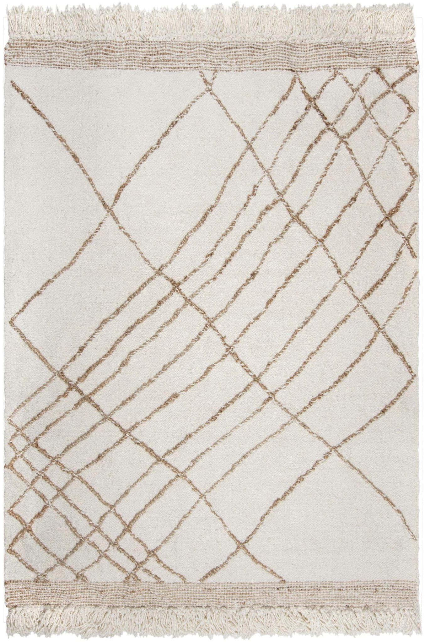 FLAIR RUGS Teppich »ASTERA«, rechteckig, 2 mm Höhe, Boucle-Effekt Hoch-Tief günstig online kaufen