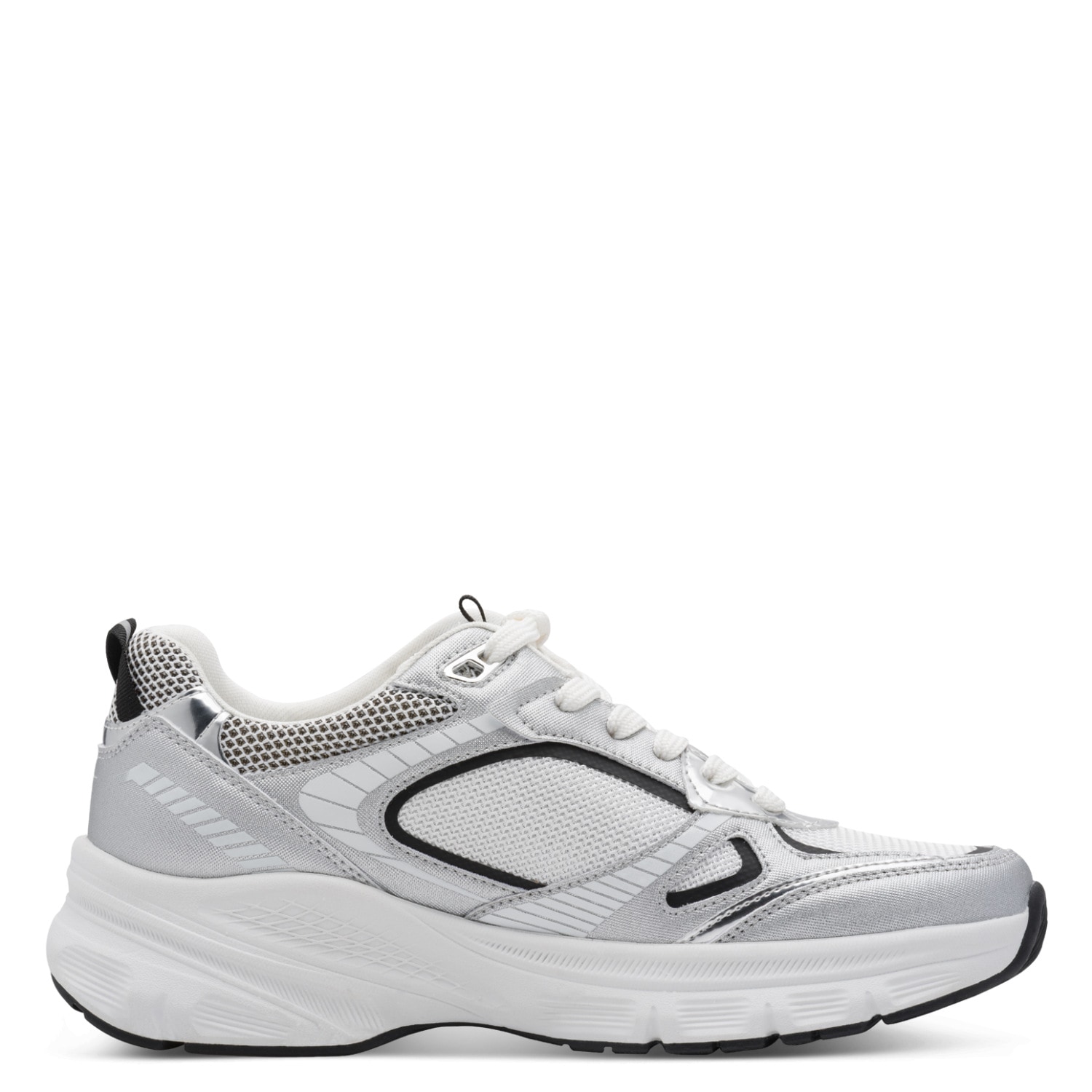 Tamaris Plateausneaker  , Freizeitschuh, Halbschuh, Schnürschuh mit Besätzen in Metallic-Optik