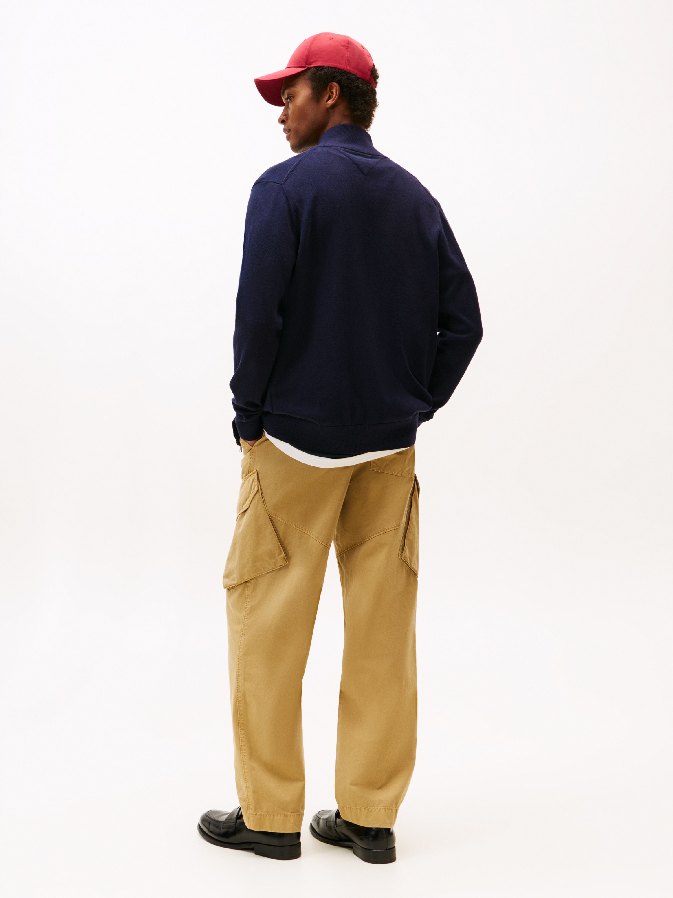 Tommy Hilfiger Strickjacke »ESSENTIAL COTTON ZIP THRU«, mit Logostickerei