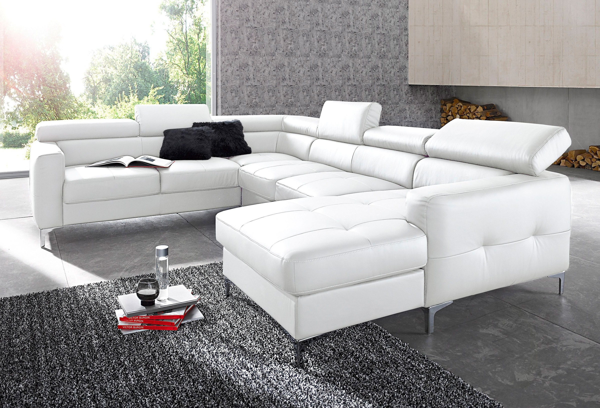 COTTA Polstergarnitur »Sammy U-Form«, (Set, Tiefe der Recamiere 169 cm), Se günstig online kaufen