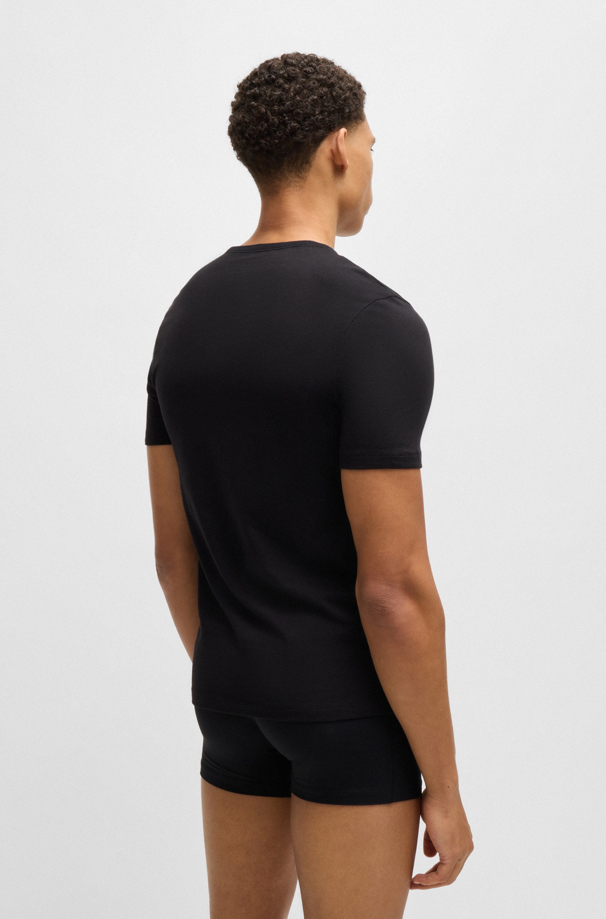 BOSS T-Shirt »TShirtRN 3P Classic«, (Packung, 3 tlg.), mit BOSS Stickerei