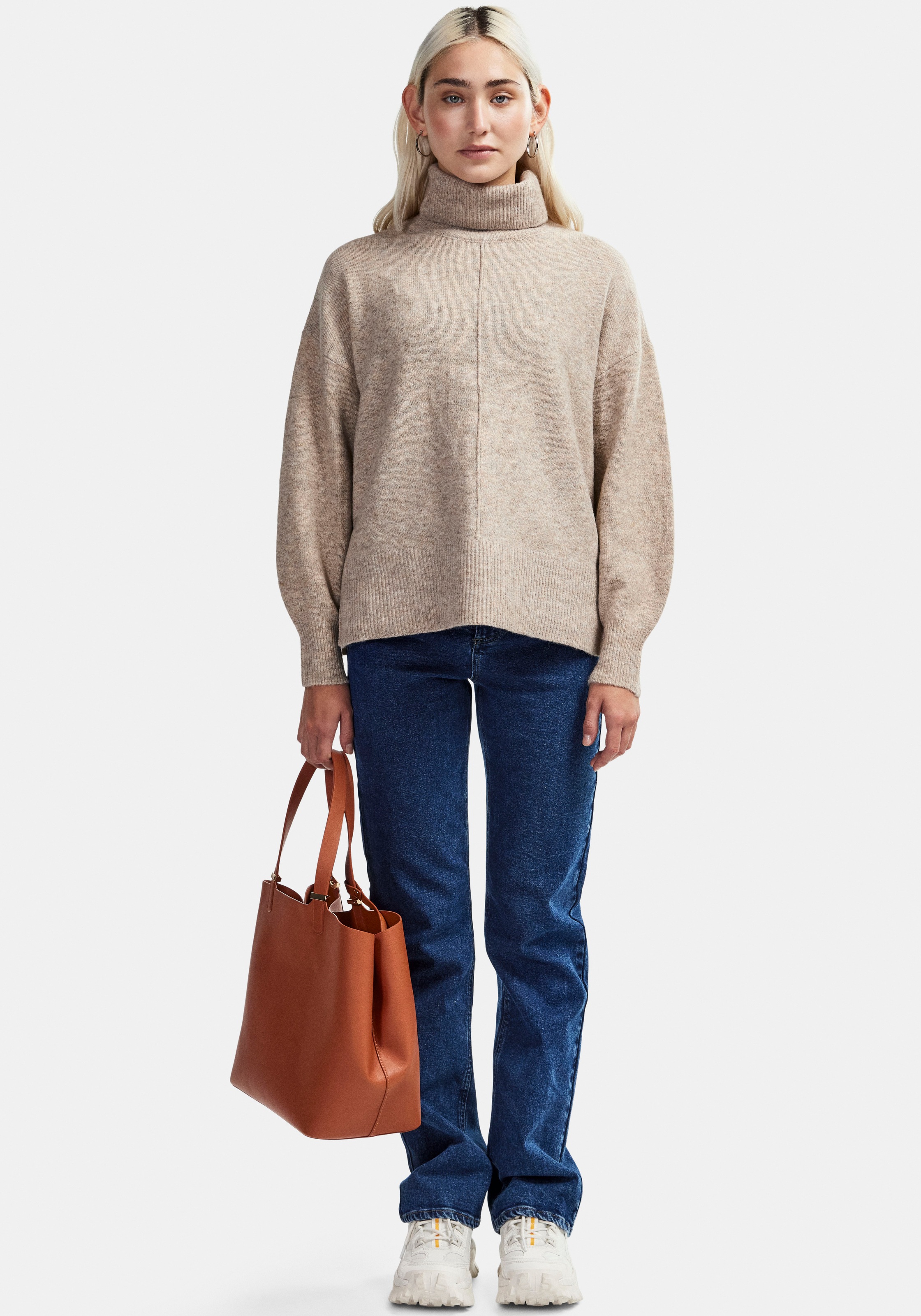 pieces Rollkragenpullover »PCMALOU LS ROLLNECK KNIT NOOS BC«