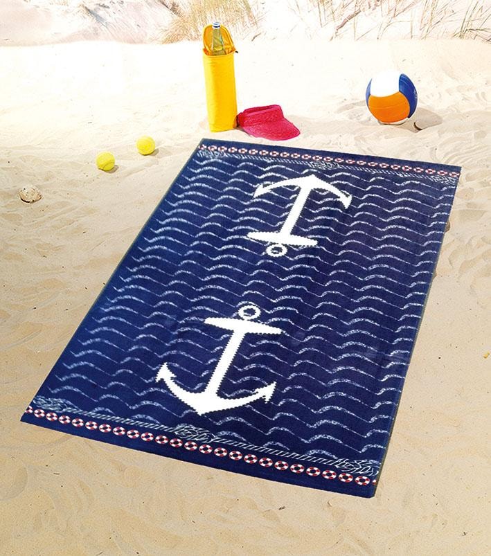 Gözze Strandtuch »Anker«, (1 St.), maritimes Motiv, reine Baumwolle auf  Rechnung bestellen | Strandtücher
