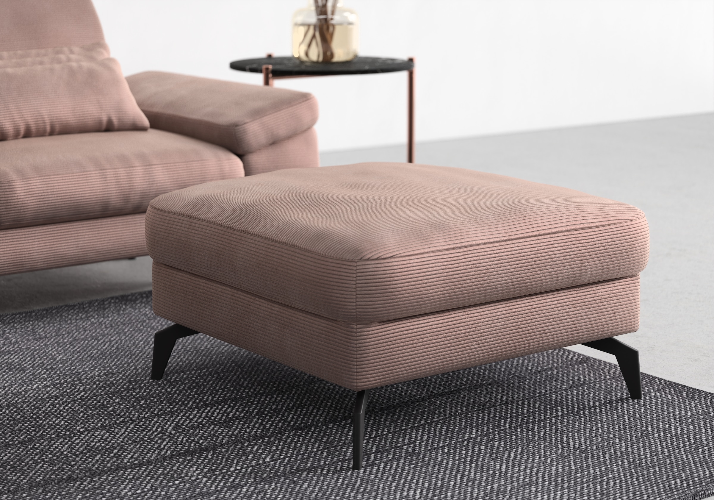 sit&more Polsterhocker »Cabana«, mit stylischen Metallfüßen