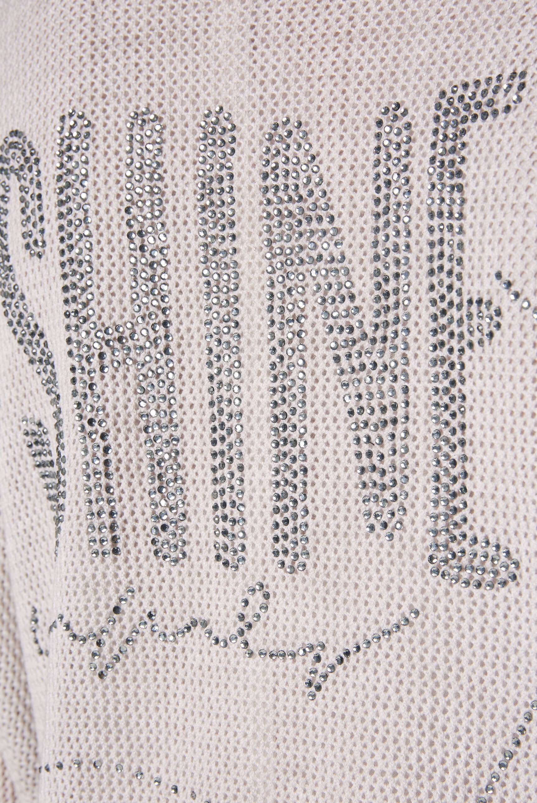 SOCCX Cardigan, mit Wording aus Glitzersteinchen auf dem Rücken