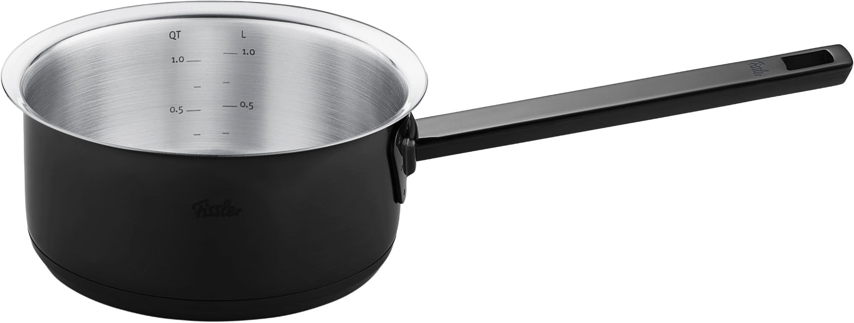Fissler Topf-Set »Original-Profi Collection ShadowLine«, Edelstahl 18/10, (Set, 8 tlg., 3 Kochtöpfe mit Metalldeckel, 1 Servierpfanne, 1 Stielkasserolle), Auf 1.800 Stück limitiert, Echtheitszertifikat, Made in Germany