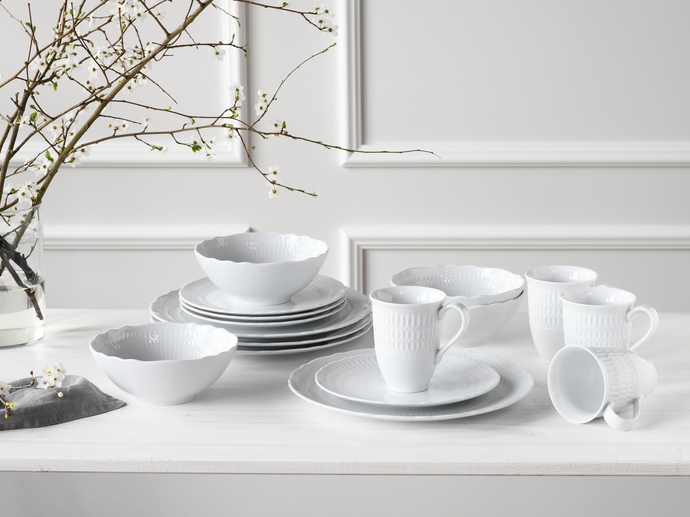 CreaTable Kombiservice »Sofia, Kombi-Service 16 tlg«, (Set, 16 tlg.), Klassisch-elegantes Relief