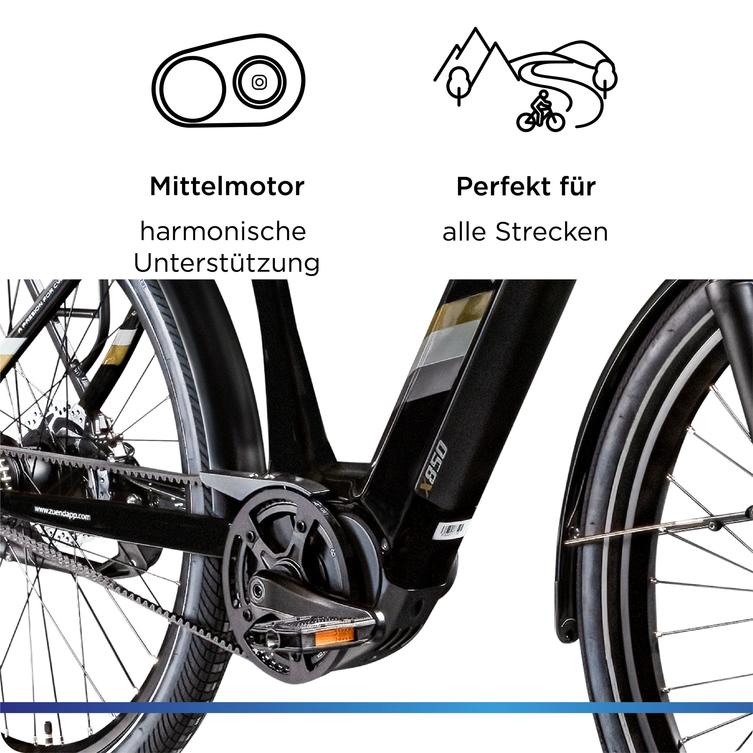Zündapp »X850« 7 Gang Nabenschaltung Mittelmotor 250 W Pedelec, Elektrofahrrad für Damen und Herren