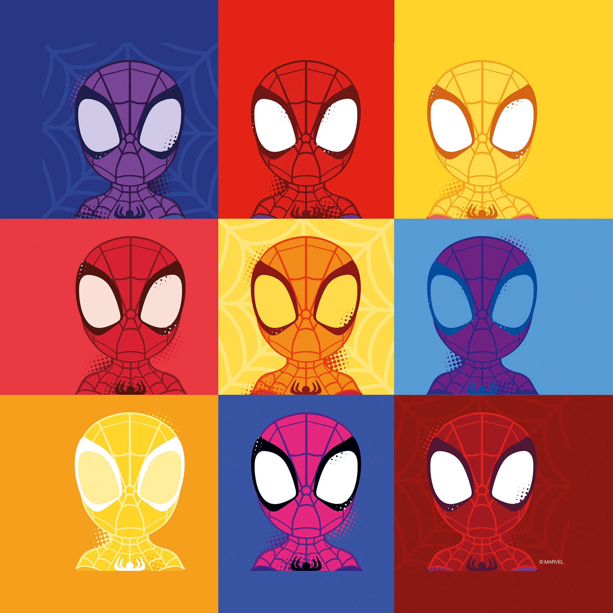 Komar Leinwandbild »Spidey Symmetry - Größe 30 x 30 cm«, Disney, (1 St., 30 x 30 cm (Breite x Höhe), Keilrahmenbild mit Echtholzrahmen, Kinderzimmer