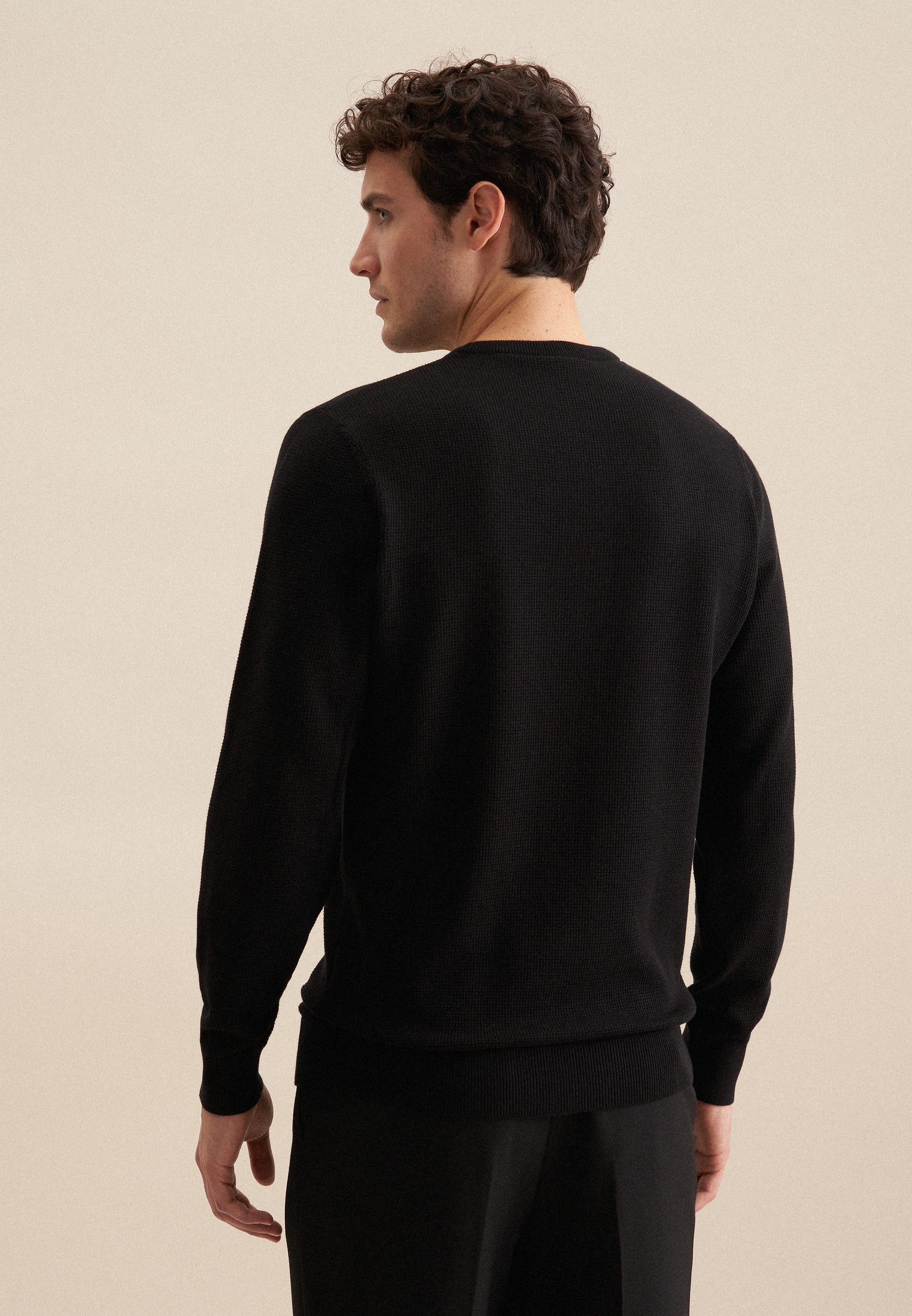 seidensticker Strickpullover »Schwarze Rose«, 1/1 Rundhals