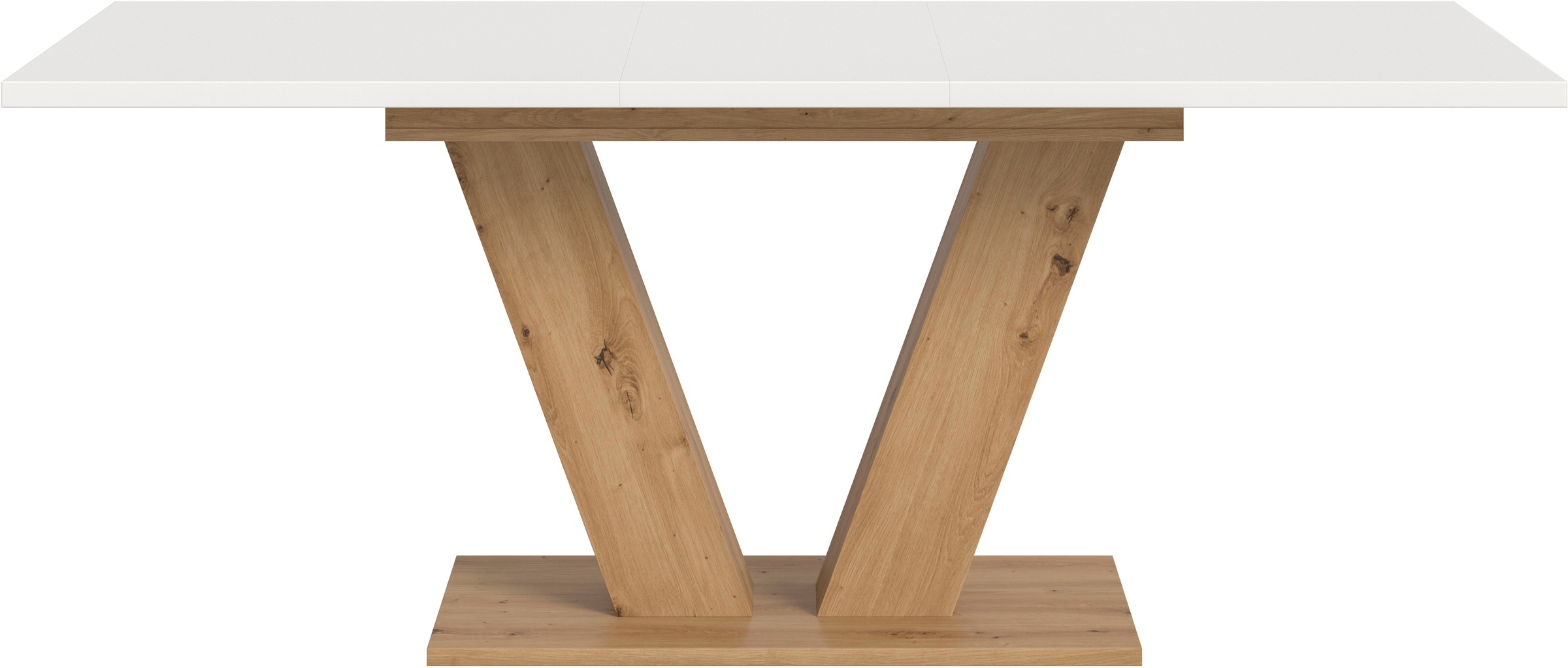 INOSIGN Esstisch »Motus, ausziehbar 150 -190 cm, inklusive 40 cm Einlegeplatte«, (Set, 1 St.), V-Gestell mit Bodenplatte, Tisch, Küchentisch, Esszimmer, Küche