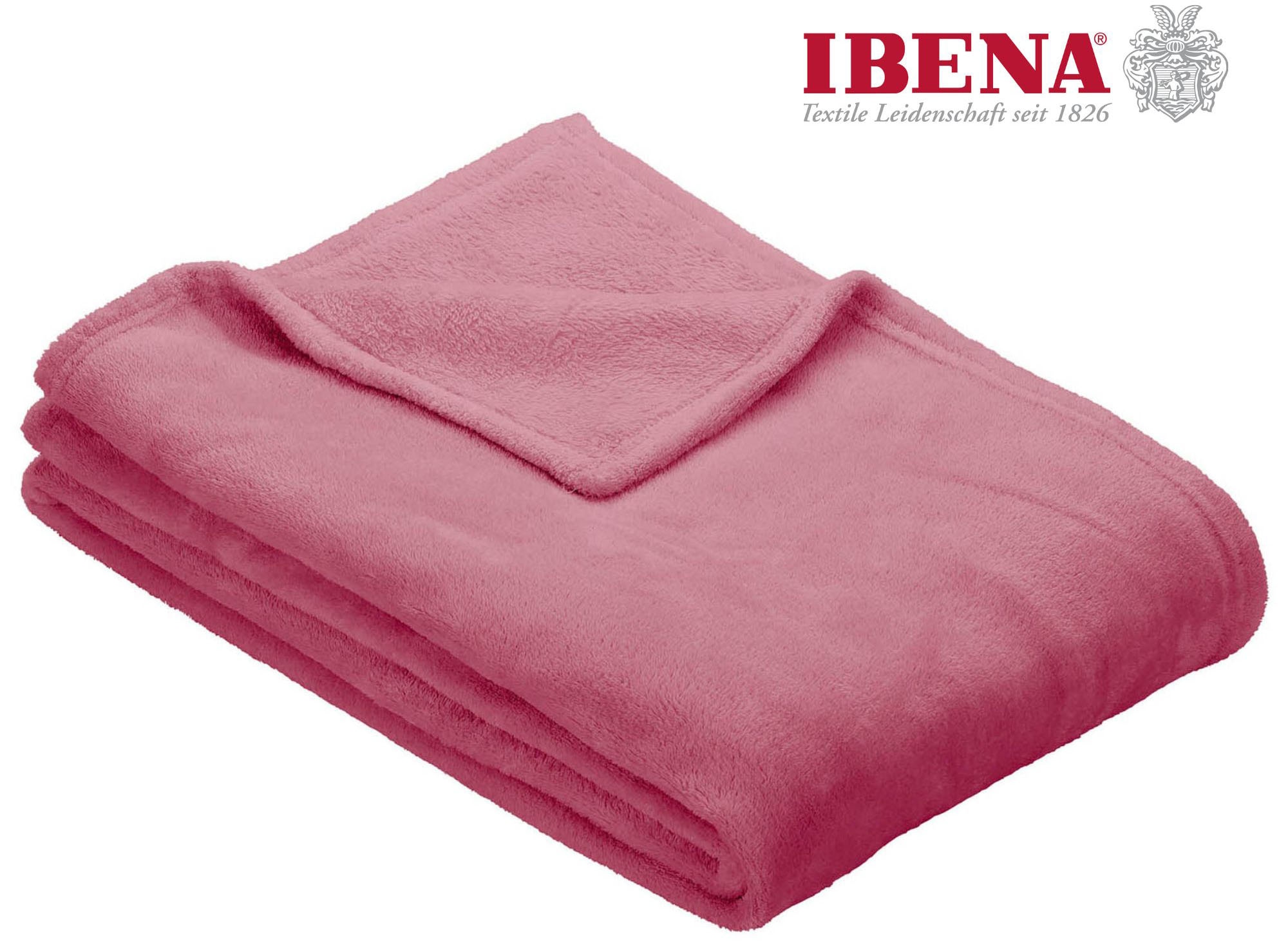 IBENA Wohndecke »Uni Fleecedecke Olbia«, einfarbig schick, Kuscheldecke günstig online kaufen