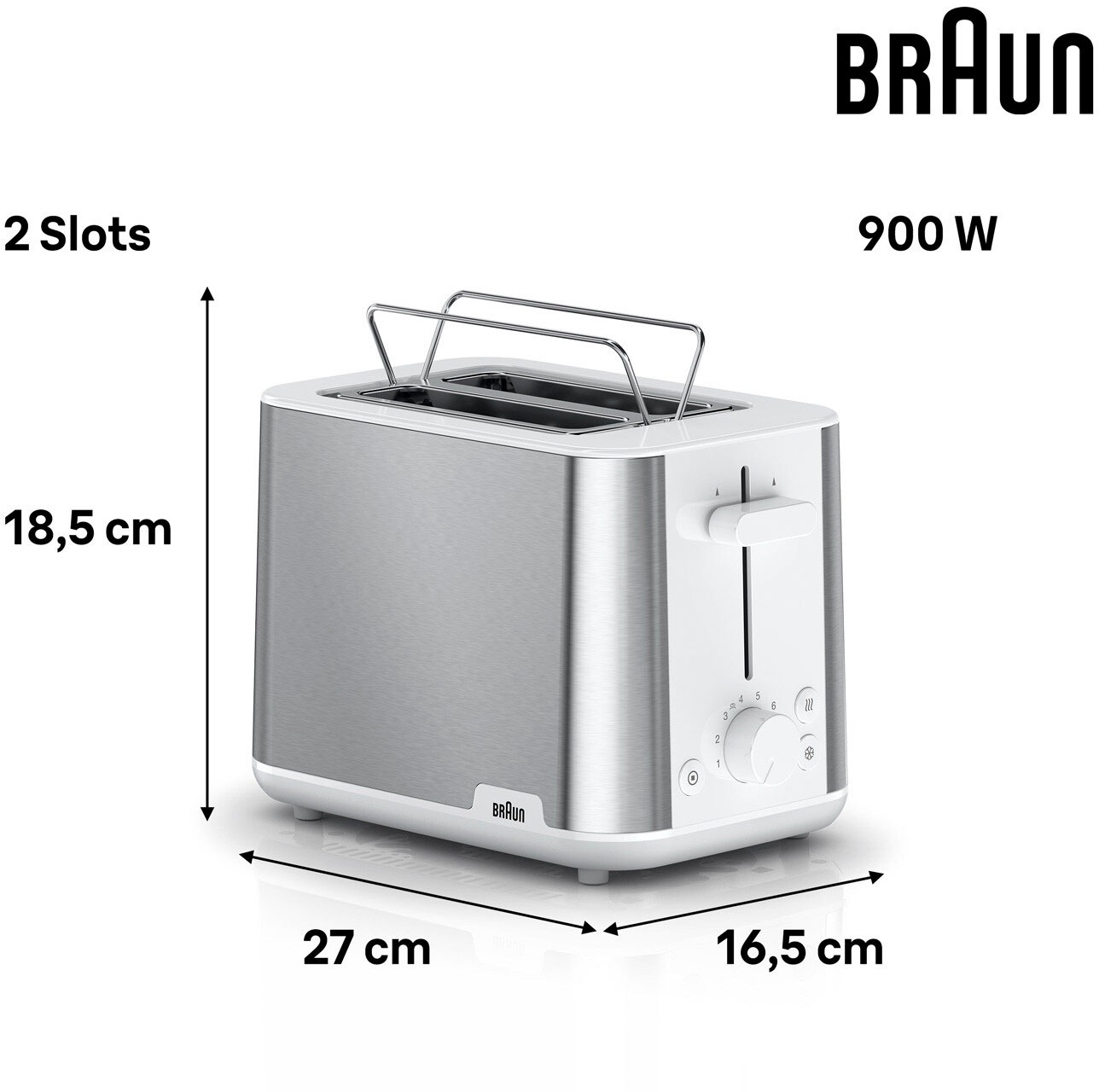 Braun Toaster »PurShine HT 1510 WH«, 2 kurze Schlitze, 900 W online  bestellen