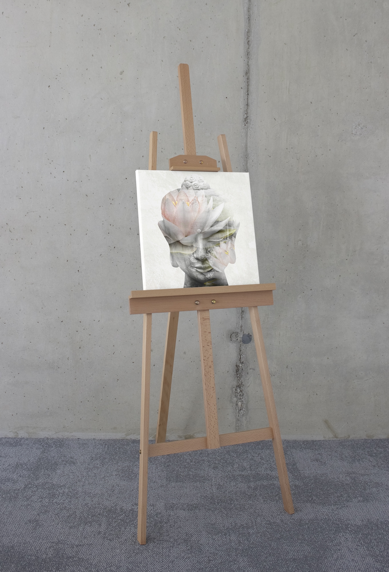 Komar Leinwandbild »Wellness Time - Größe 40 x 40 cm« Natur 1 Stk. tlg. Keilrahmenbild mi Echtholzrahmen