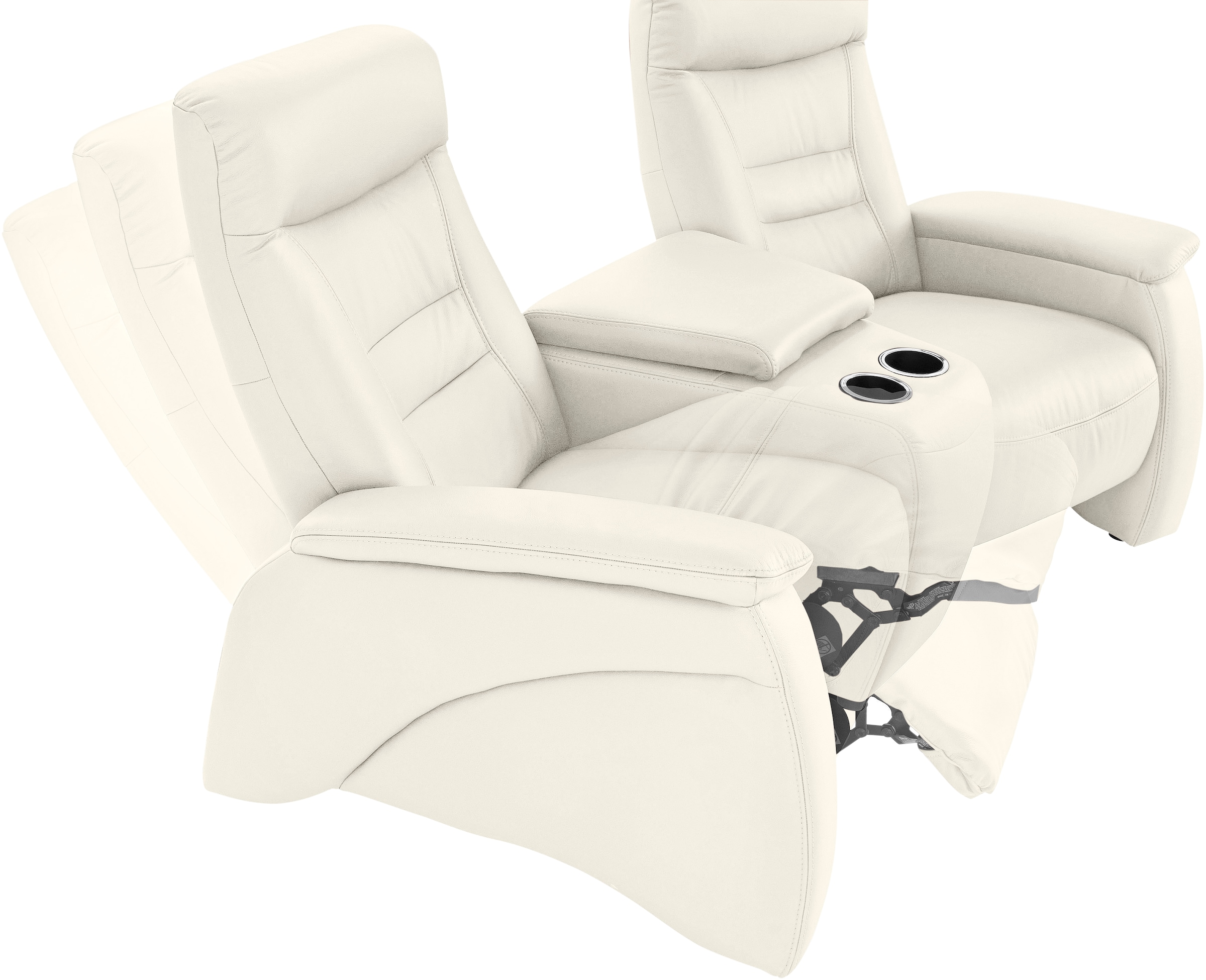 exxpo - sofa fashion 2,5-Sitzer »Ascoli, Kinosofa mit hohem Sitzkomfort, bequeme Armlehnen«, inkl. Relaxfunktion, mit Ablage und Staufach, hohe Rückenlehne