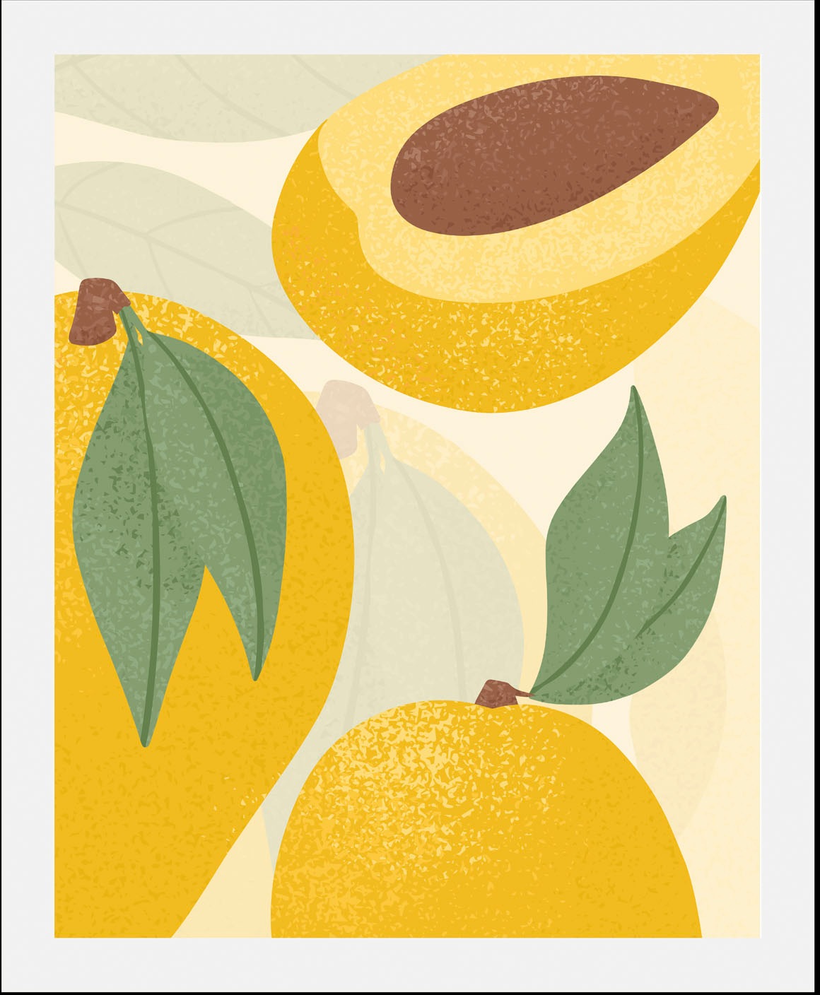 queence Bild »Floki«, Obst-Obst Bilder-Essen-Lebensmittel-Kunst-Abstrakt, ( günstig online kaufen