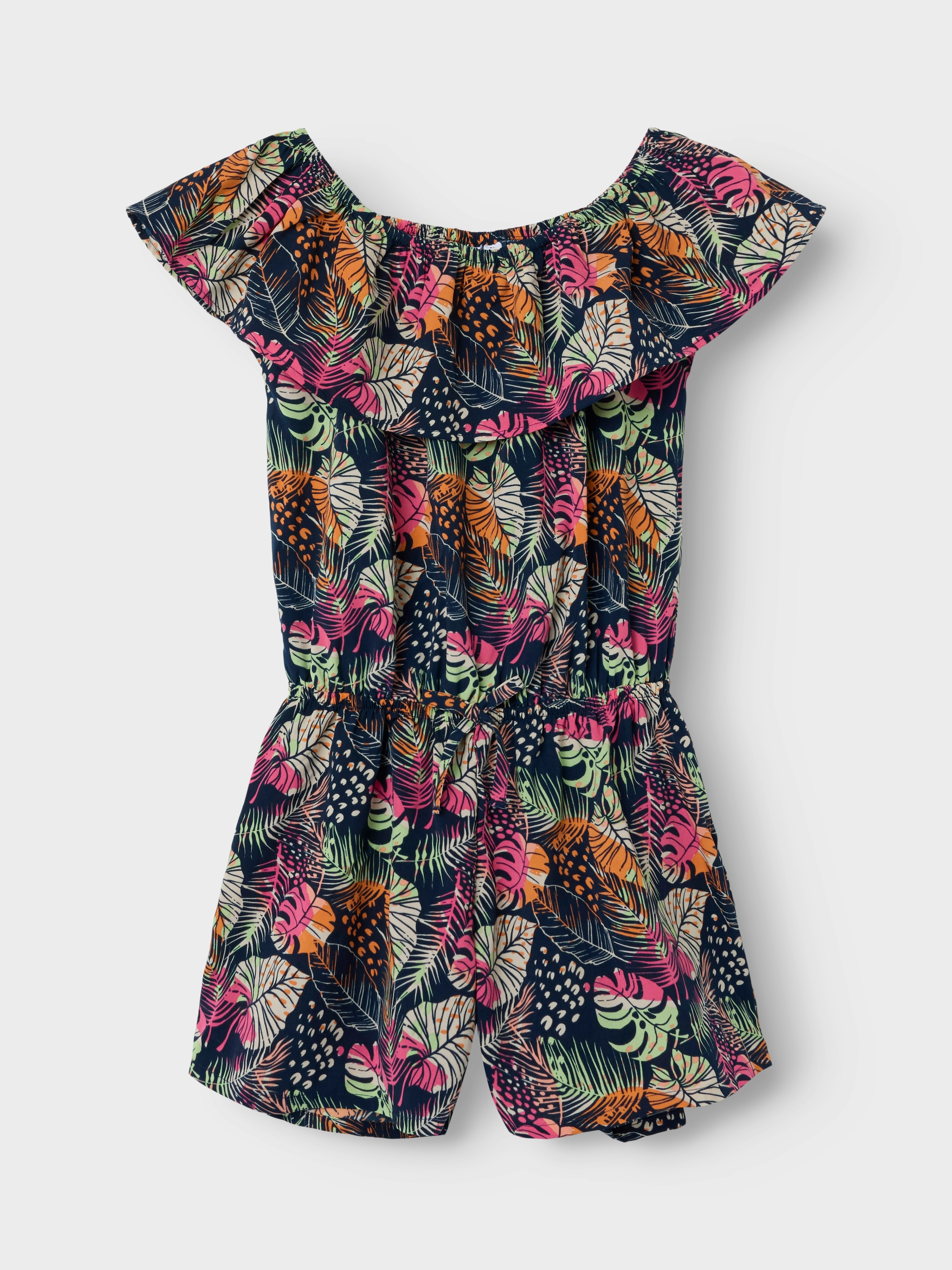 Name It Kurzoverall »NKFVINAYA  PLAYSUIT FFF« Kunstfaser, elastischer Bund, Allover-Druck