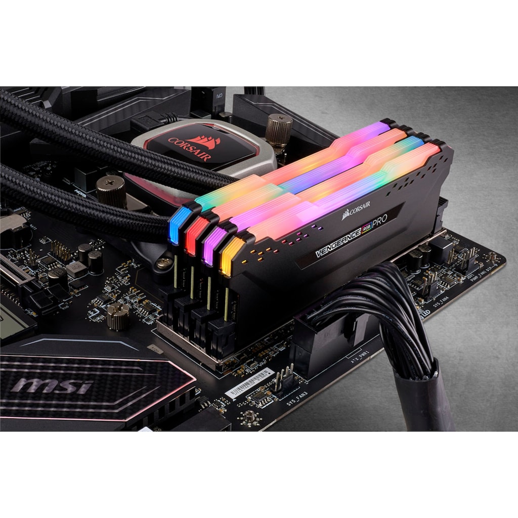 Corsair PC-Arbeitsspeicher »VENGEANCE® RGB PRO 64 GB (4 x 16 GB) DDR4 DRAM 3200 MHz C16«