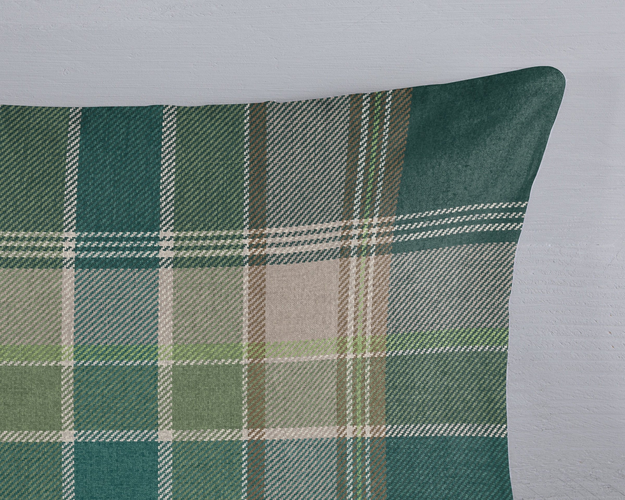 good morning Wendebettwäsche »Dirkje« 2 Stk. tlg. Flanell, Biber, Winter, Warm, Reißverschluss, Wendeoptik, Karo, grün