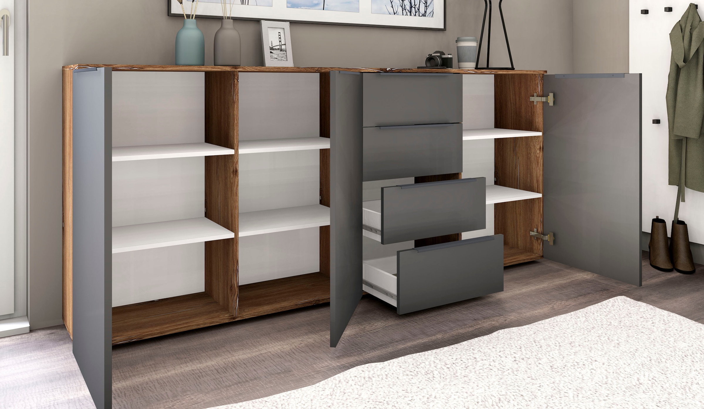 borchardt Möbel Highboard »Tom«, Breite 200 cm