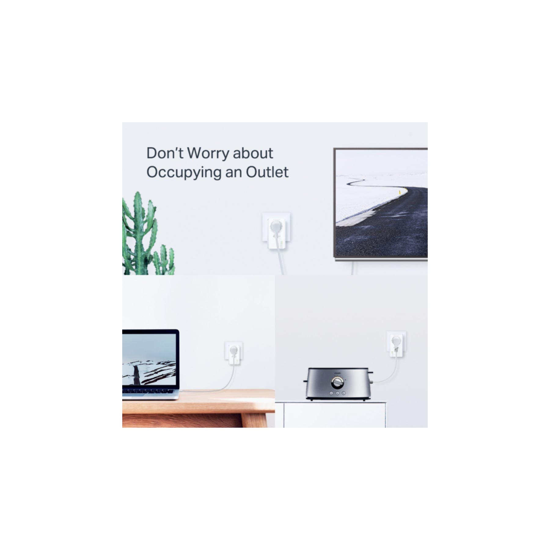 TP-Link Netzwerk-Adapter »AV1000 2-Port Gigabit Powerline Adapter mit Steckdose«