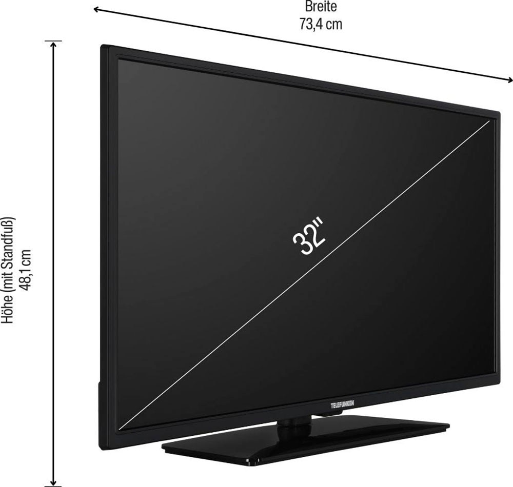Telefunken LED-Fernseher, 80 cm/32 Zoll, HD-ready, Smart-TV