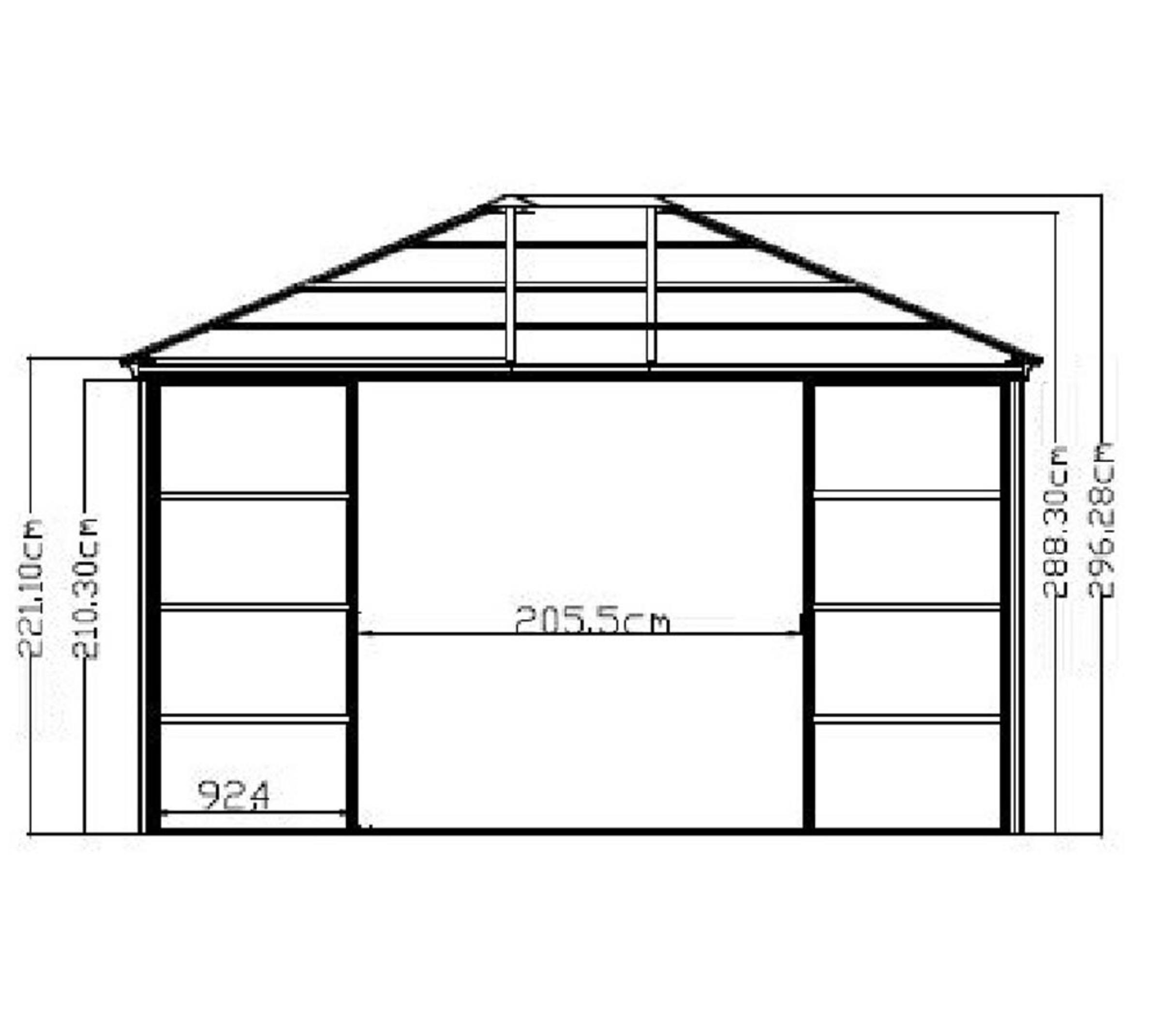 Sojag Pavillon »Striano«, (Set), BxT: 427x362 cm