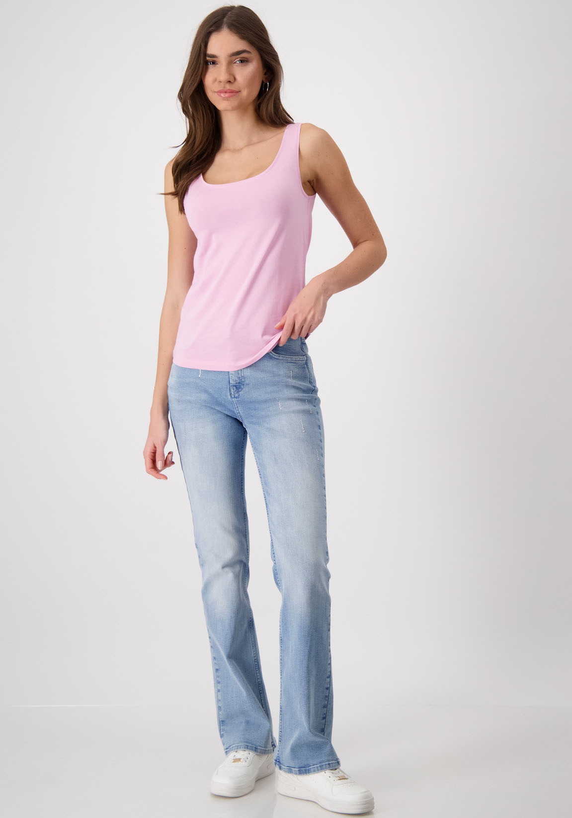 Monari Tanktop, mit tiefem Rundhalsausschnitt